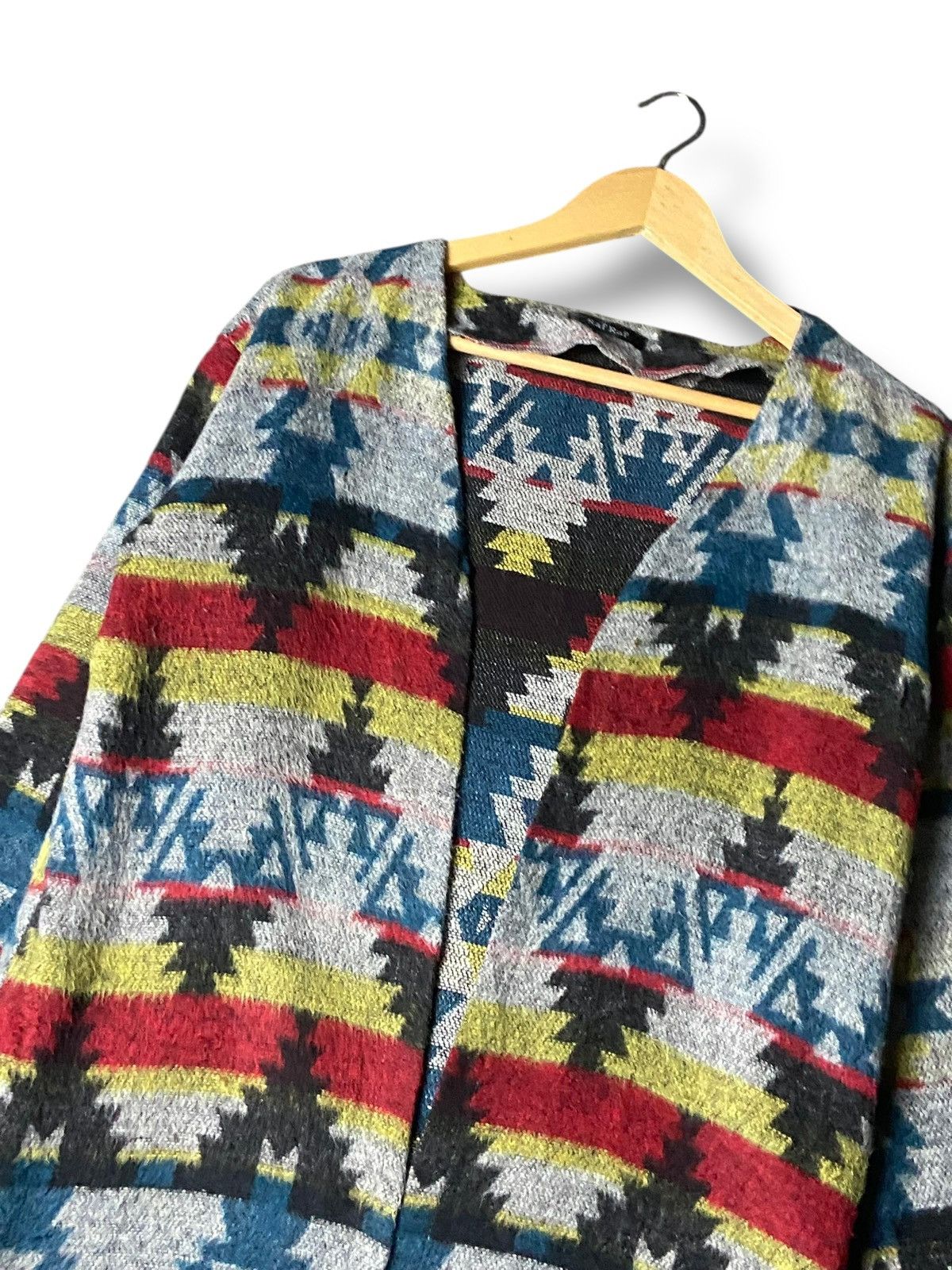 Japanese Brand Vintage RAF RAF Navajo Pattern Long Cardigan (159) Size US L / EU 52-54 / 3 - 3 Thumbnail