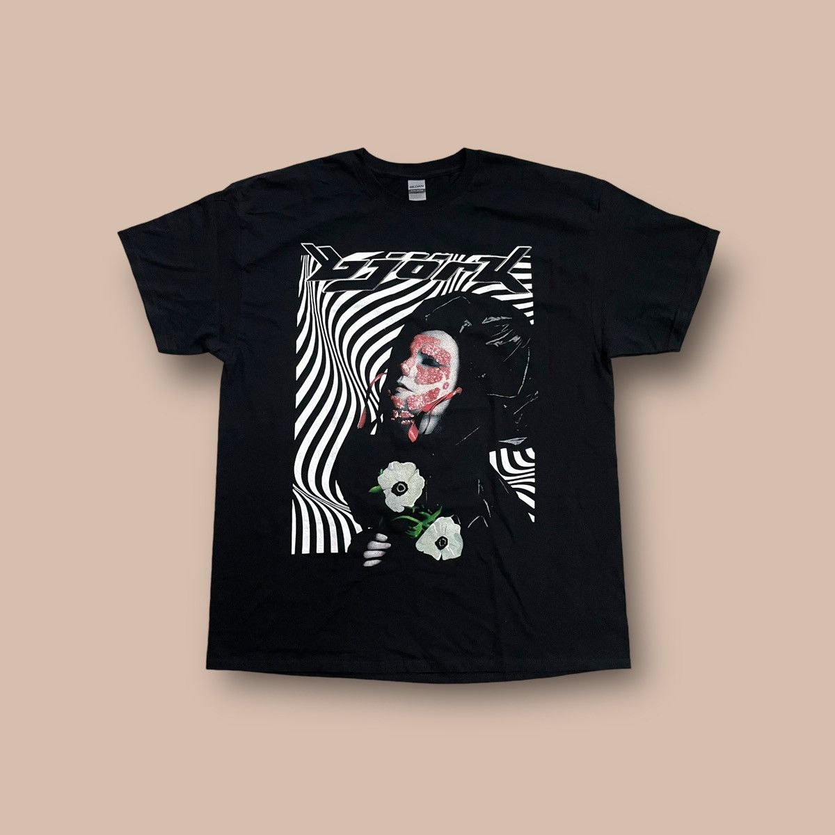 Band Tees × Custom × Rock Band Bjork HUMAN BEHAVIOUR Bootleg TEE 