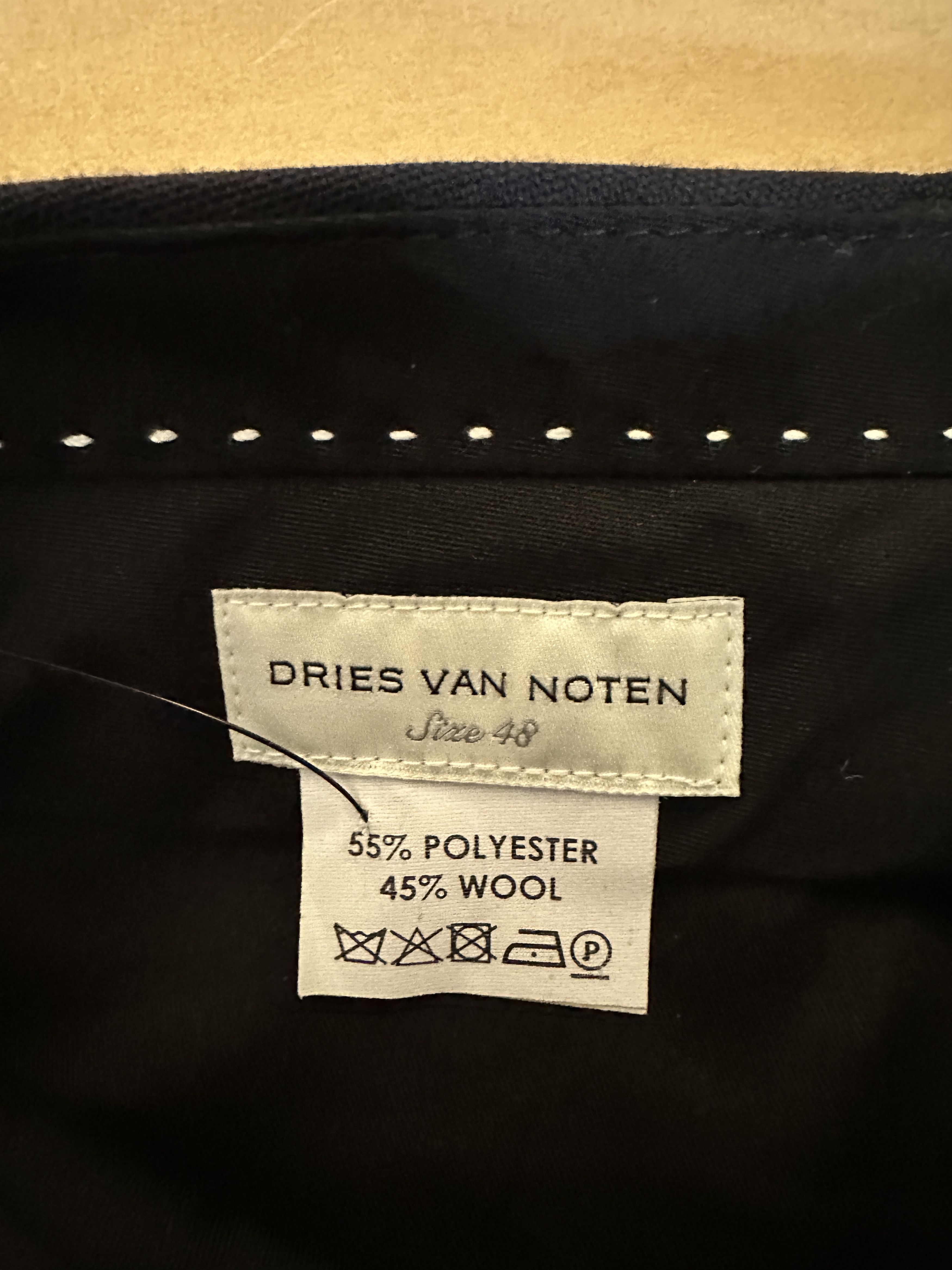 Dries Van Noten Pleated Straight Leg Trousers