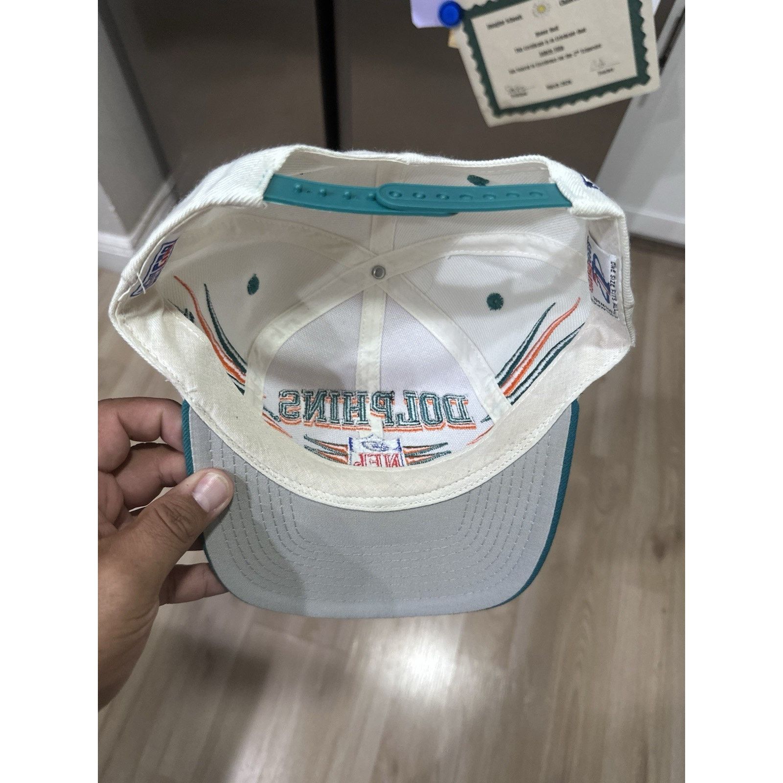 Pro Line Vintage NFL Miami Dolphins Diamond Cut Snapback 90s Hat Cap Size ONE SIZE - 8 Thumbnail