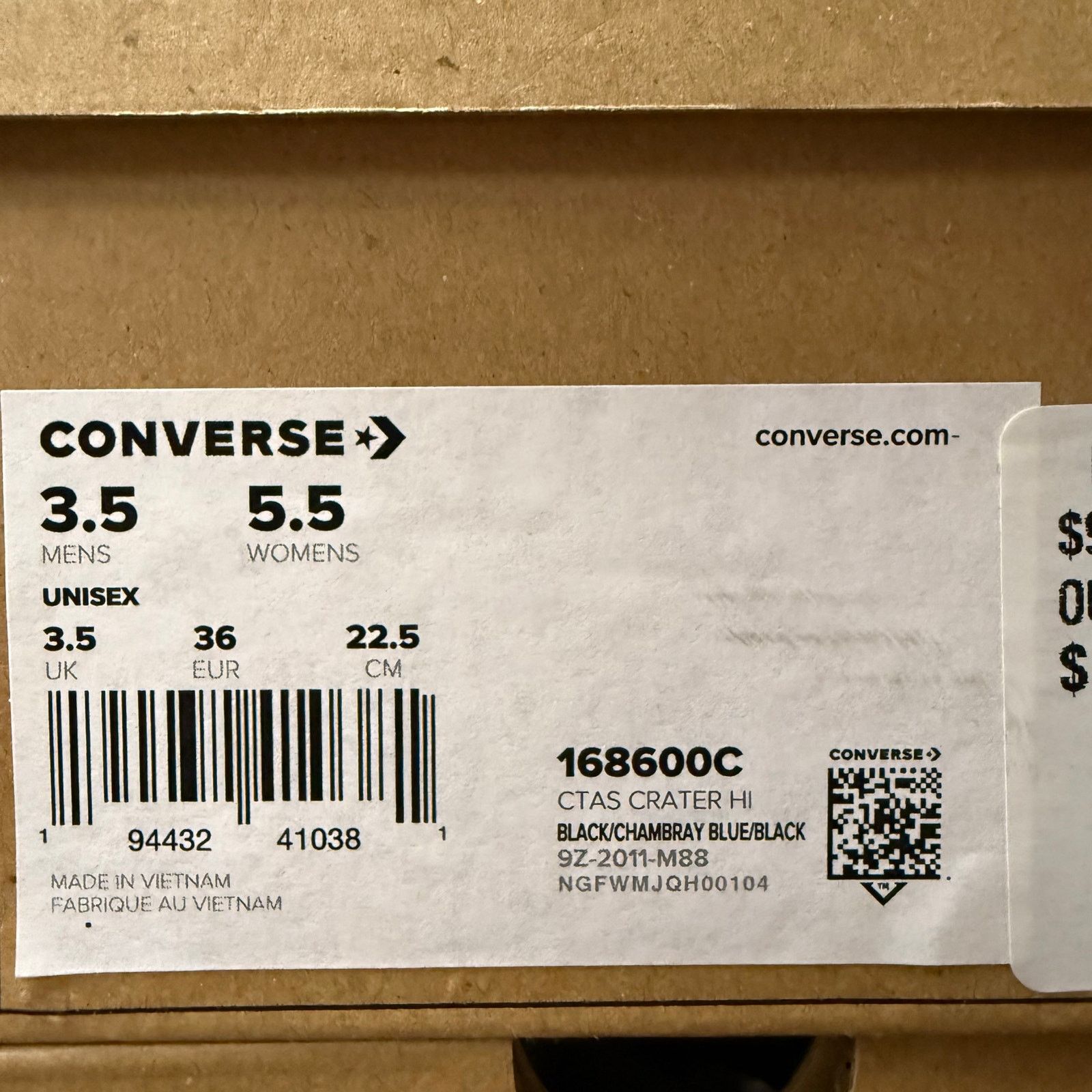 Converse CONVERSE WOMEN’S 5.5 CHUCK TAYLOR ALL STAR CRATER HI BLACK Size US 5.5 / IT 35.5 - 8 Thumbnail