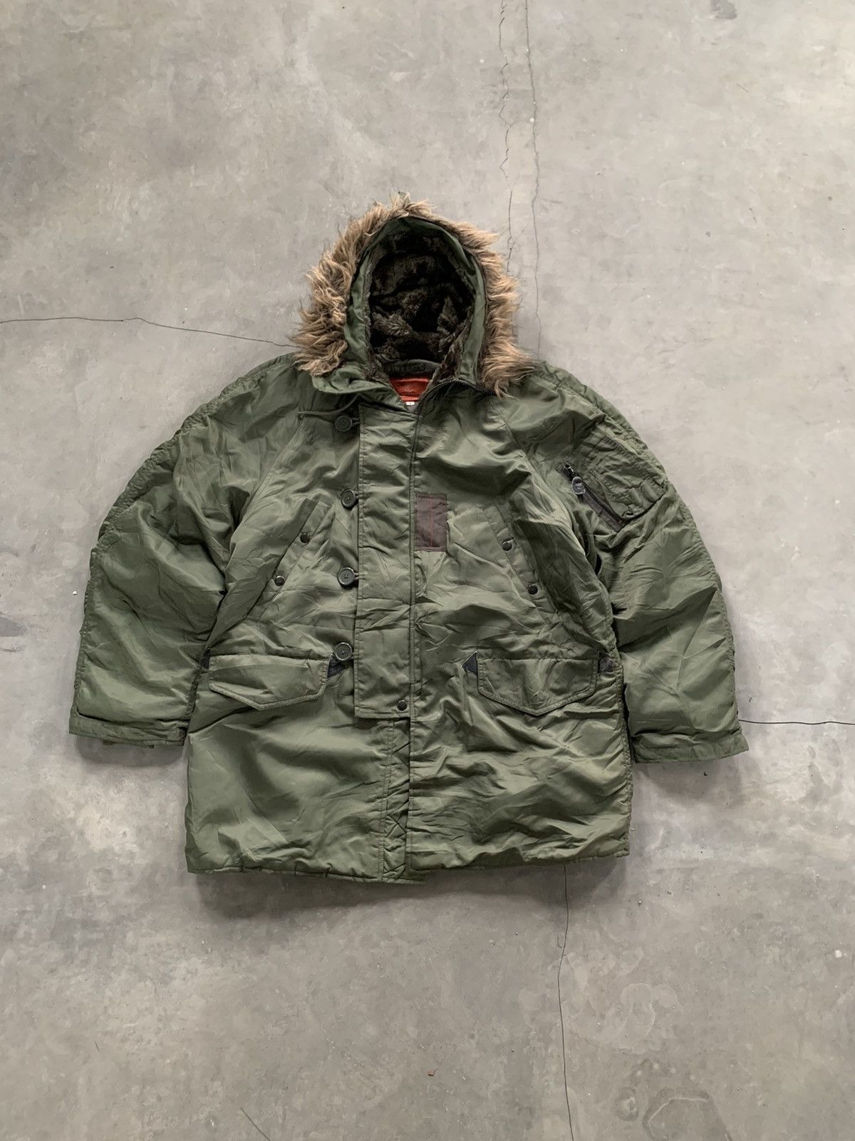Japanese Brand Vintage Avirex Officer Unifrom N-3B Flight Jacket Green Size US XL / EU 56 / 4 - 1 Thumbnail