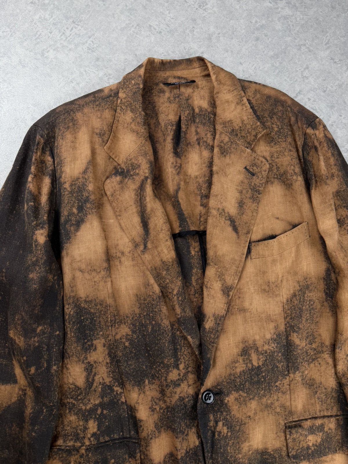 Dolce & Gabbana Dolce & Gabbana Linen Blazer Custom Bleach Wash Size 54 Size 44R - 7 Thumbnail