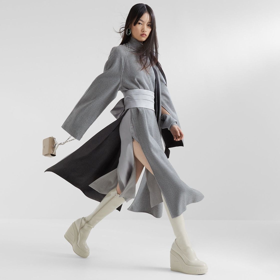 Fendi o1s1wg111224 Overcoat in Grey Size M / US 6-8 / IT 42-44 - 4 Thumbnail