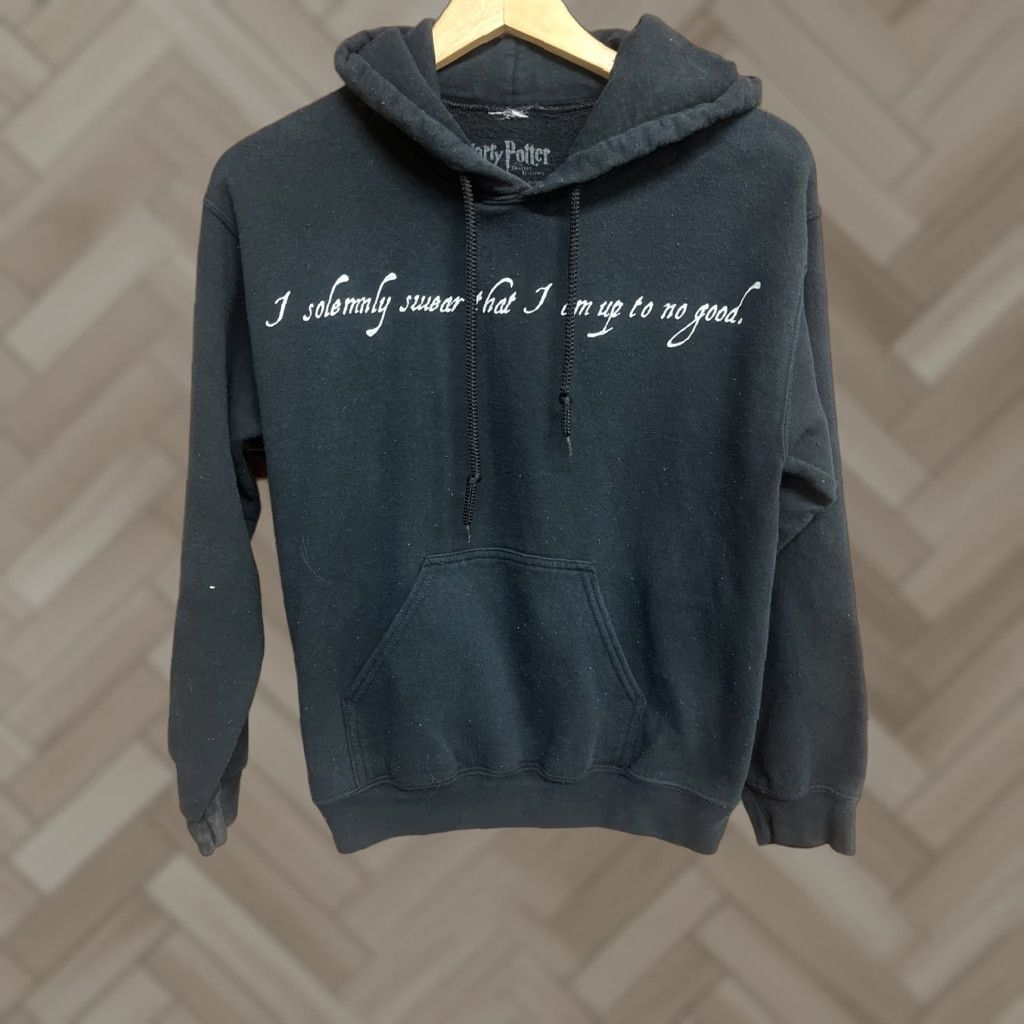 Vintage Harry Potter Deathly Hallows Hoodie Black Small 2014 Mens Zip Full Zip Cotton Long Sleeve Version Unbranded Size US S / EU 44-46 / 1 - 1 Thumbnail