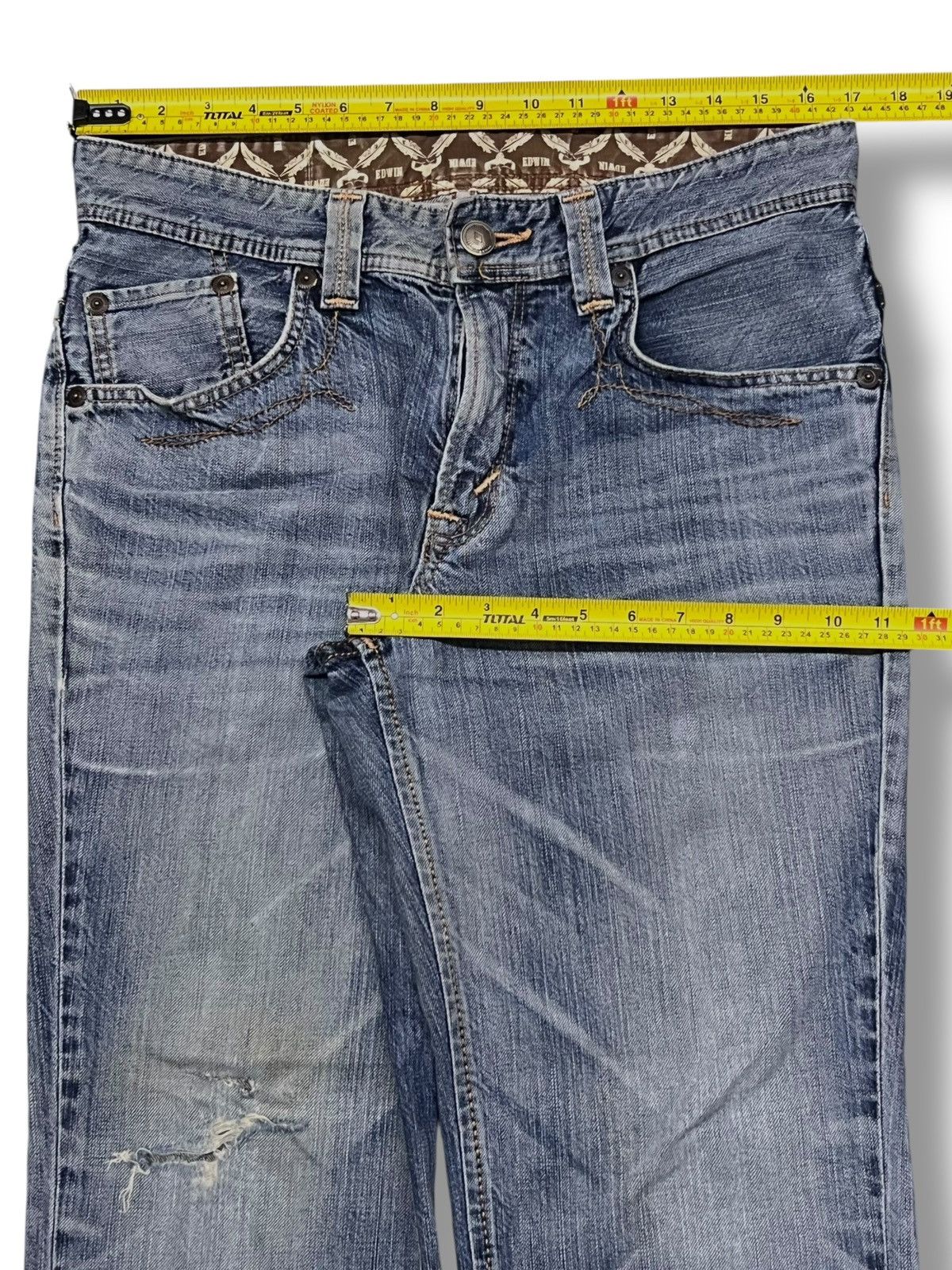 Edwin Bootcut Vintage Edwin 431 Japan - Faded, Distressed Jeans Size US 34 / EU 50 - 18 Thumbnail