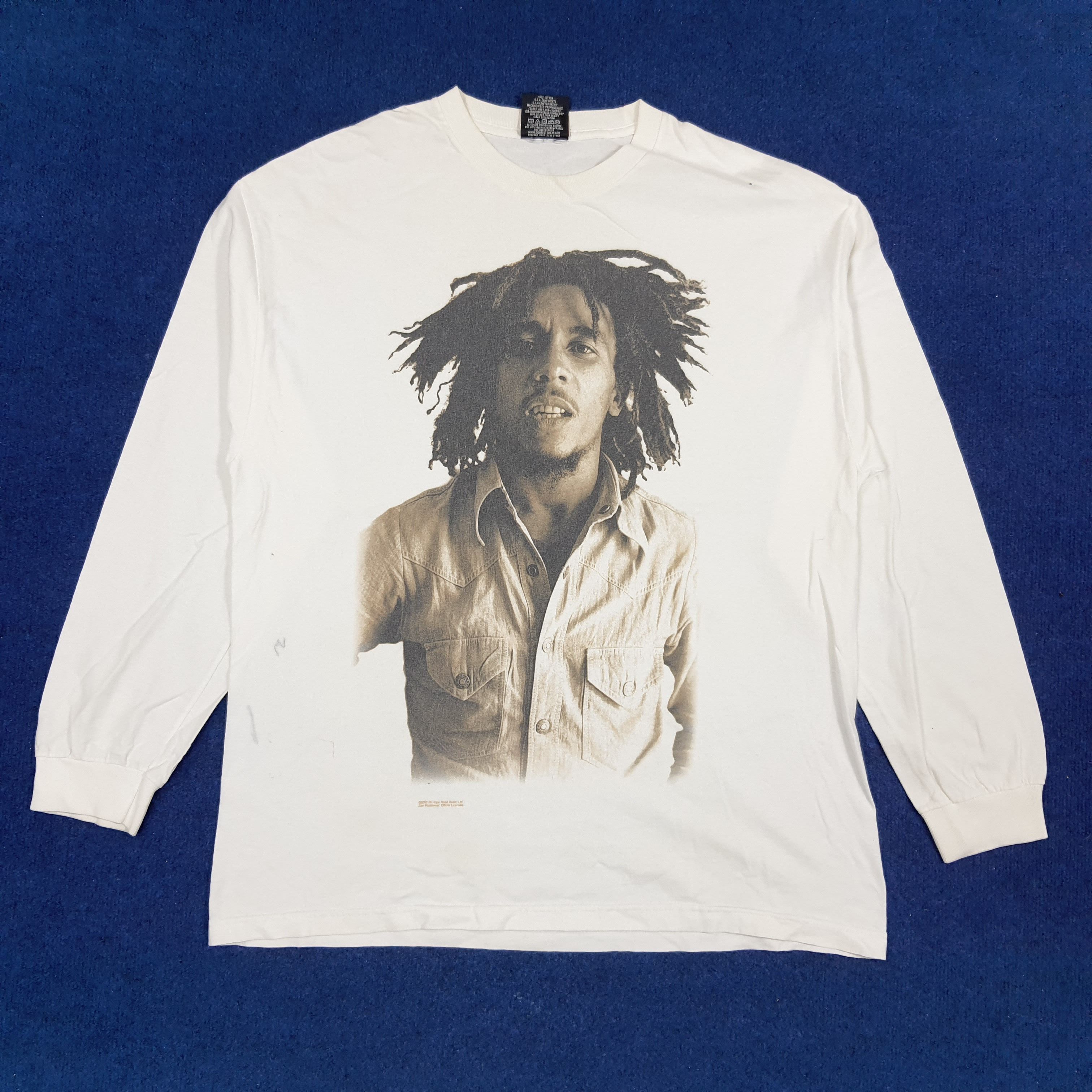 Bob Marley × Vintage Vintage Bob Marley Reggae Singer Long Sleeve Tshirt Size US XL / EU 56 / 4 - 1 Thumbnail
