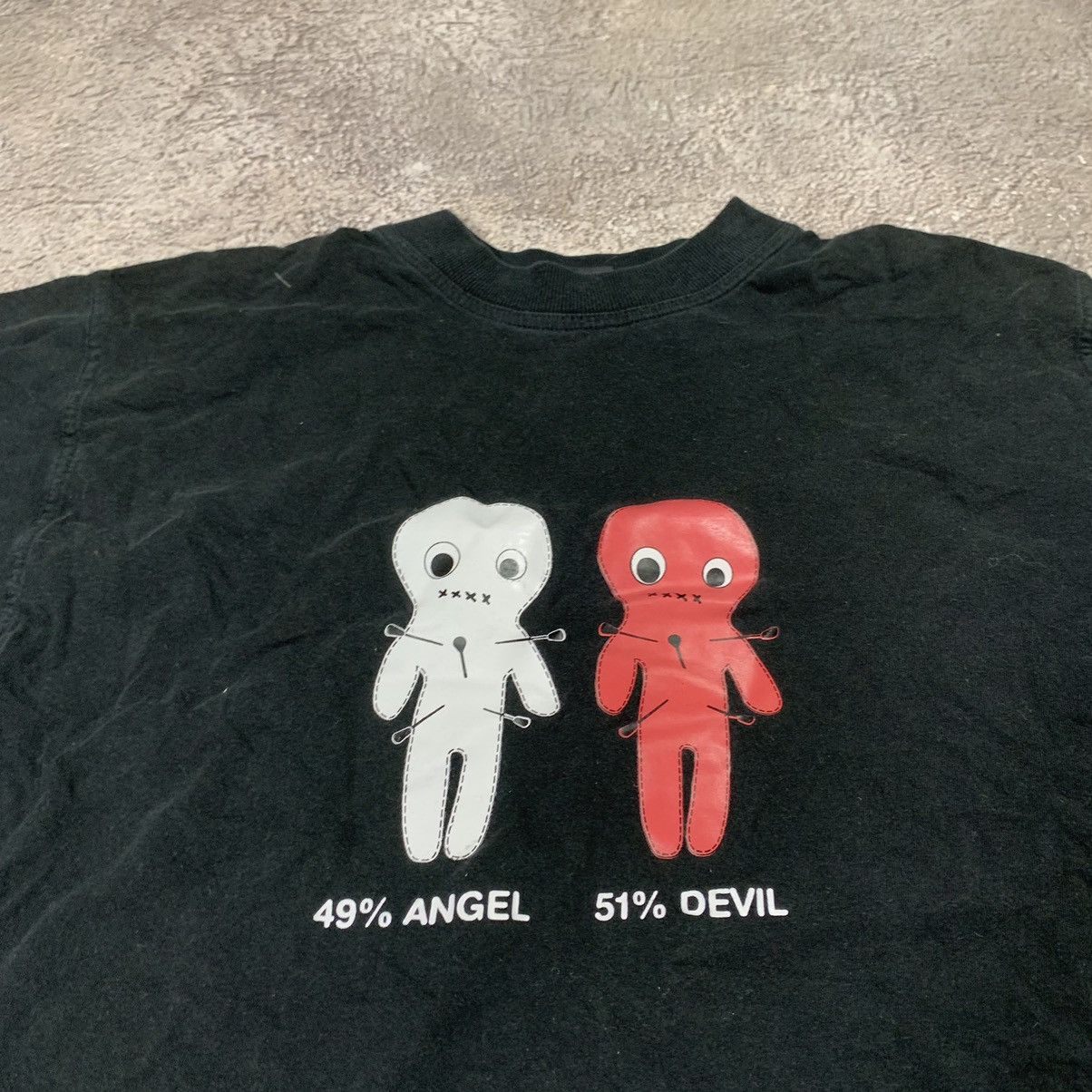 Vintage Vintage Y2K Graphic Tee Angel Devil Print Streetwear Boxy S Size US S / EU 44-46 / 1 - 4 Thumbnail
