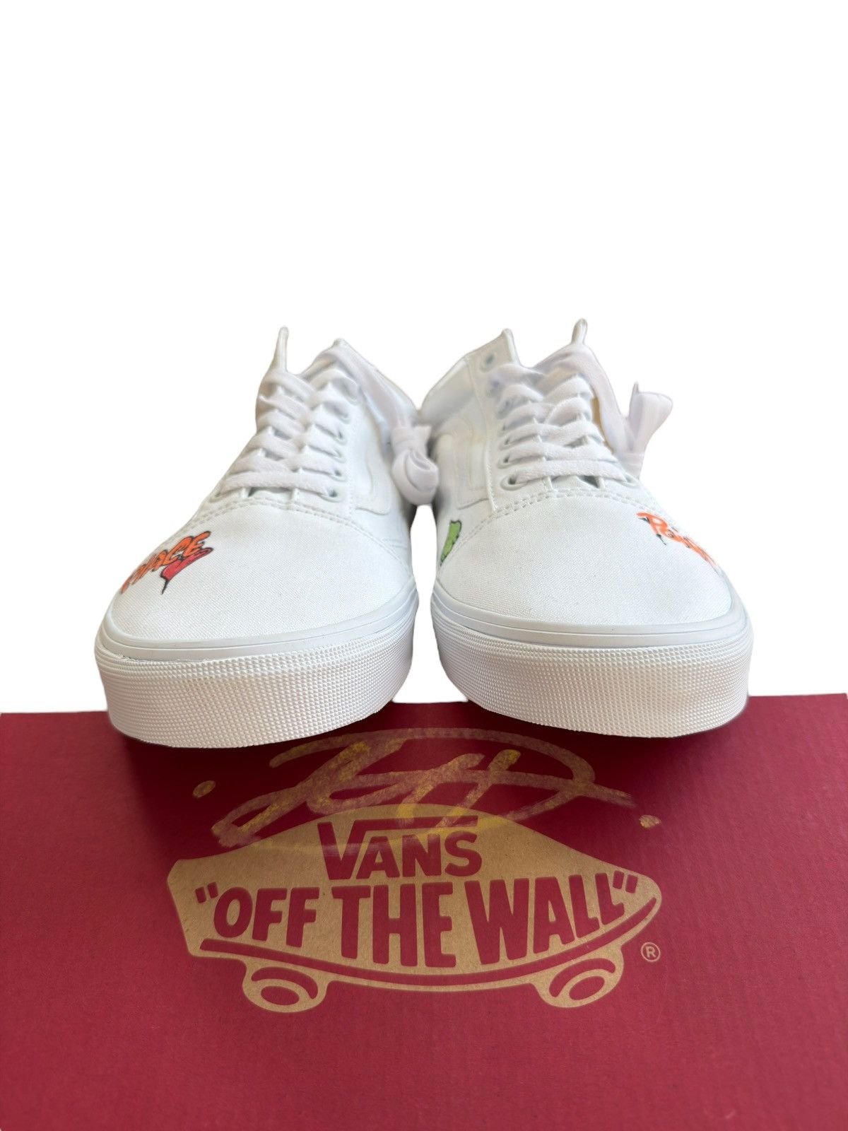 Matty Boy 1/1 Matty Boy Hand Drawn Old Skool Lace Up Vans + Signed Box Size US 12 / EU 45 - 4 Thumbnail