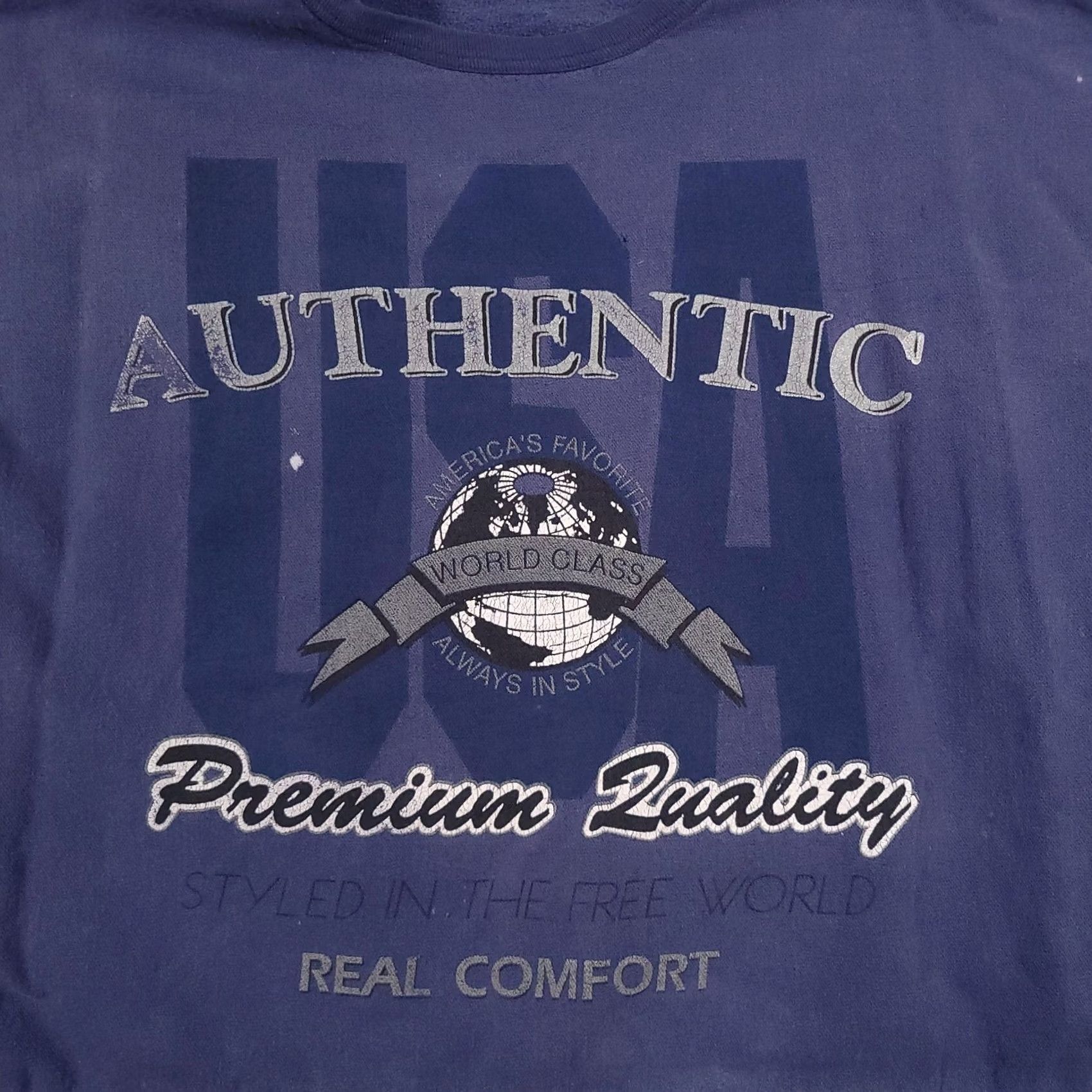 Vintage VINTAGE Tompkins Ave Sweatshirt Adult One Size USA Authentic Premium Comfort 90s Blue Graphic Print Pullover Crewneck Size US M / EU 48-50 / 2 - 4 Thumbnail