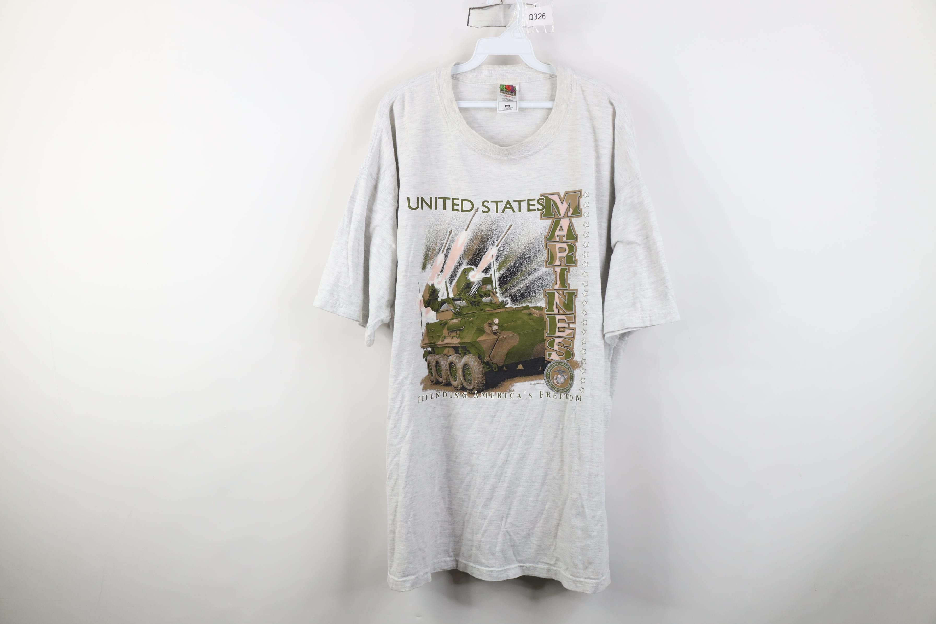 Vintage Vintage 90s United States Marines Short Sleeve T-Shirt Size US XXL / EU 58 / 5 - 1 Thumbnail
