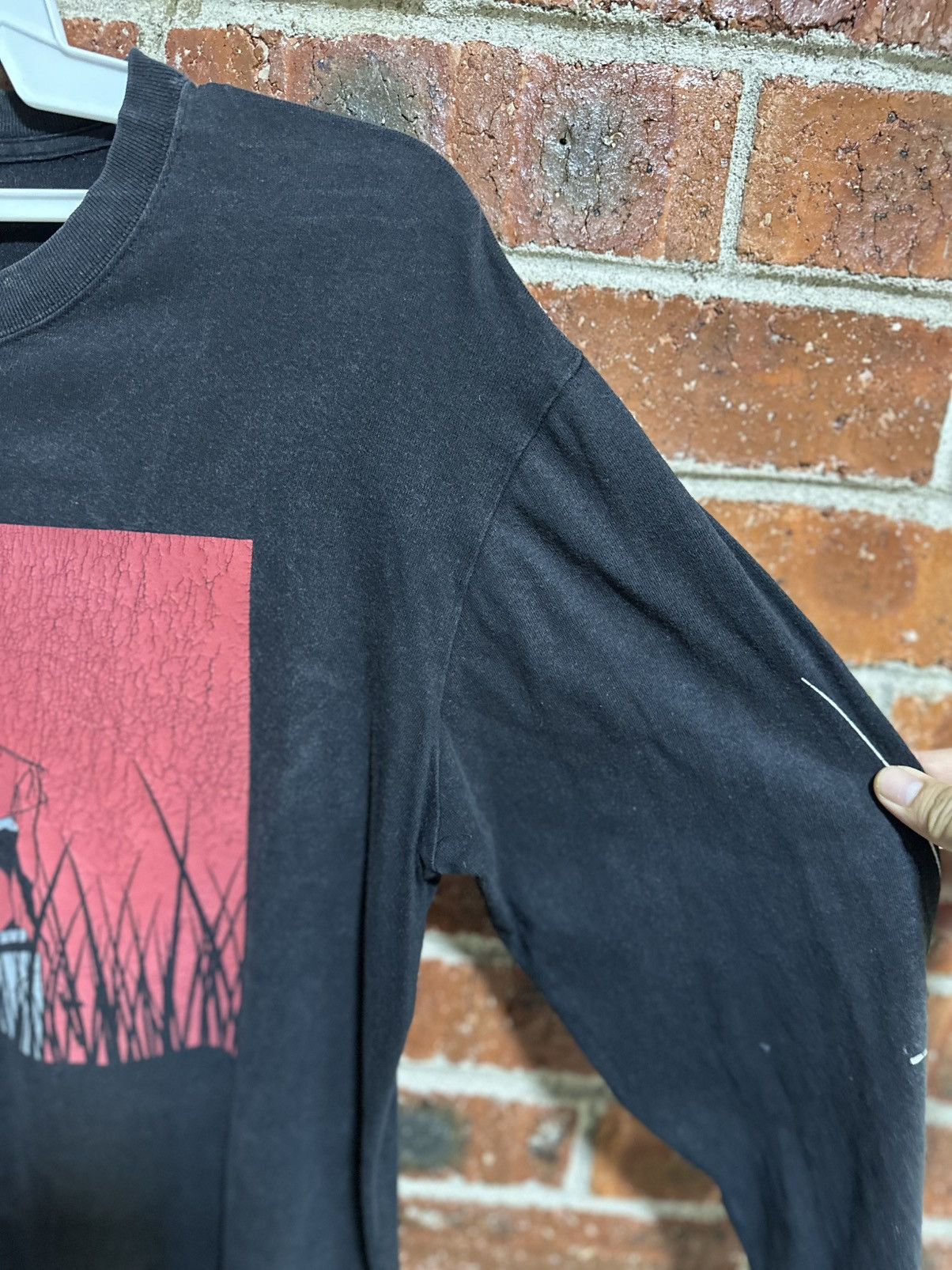 Japanese Brand Vintage Amazarashi Skull Mask Faded Long Sleeve Tee Size US M / EU 48-50 / 2 - 12 Thumbnail