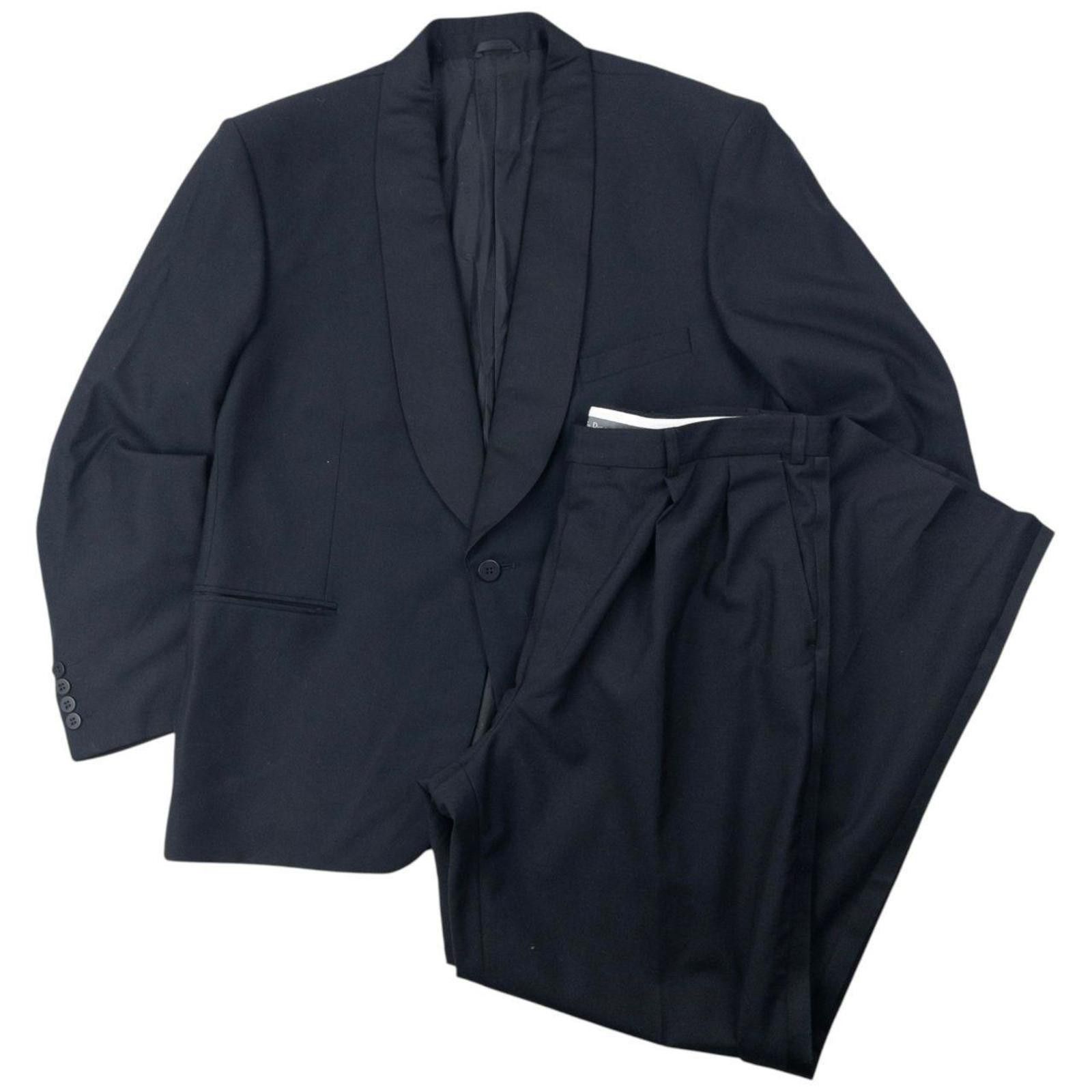 Vintage 80s Dior Monsieur Jacket & Trousers Suit Set Size XL