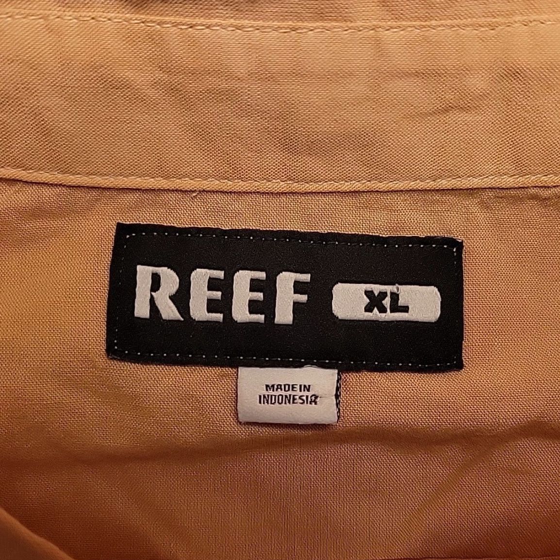 REEF VINTAGE Reef Shirt Mens XL Orange 100% Cotton Short Sleeve Skate Surf Beach Casual Size US XL / EU 56 / 4 - 3 Thumbnail