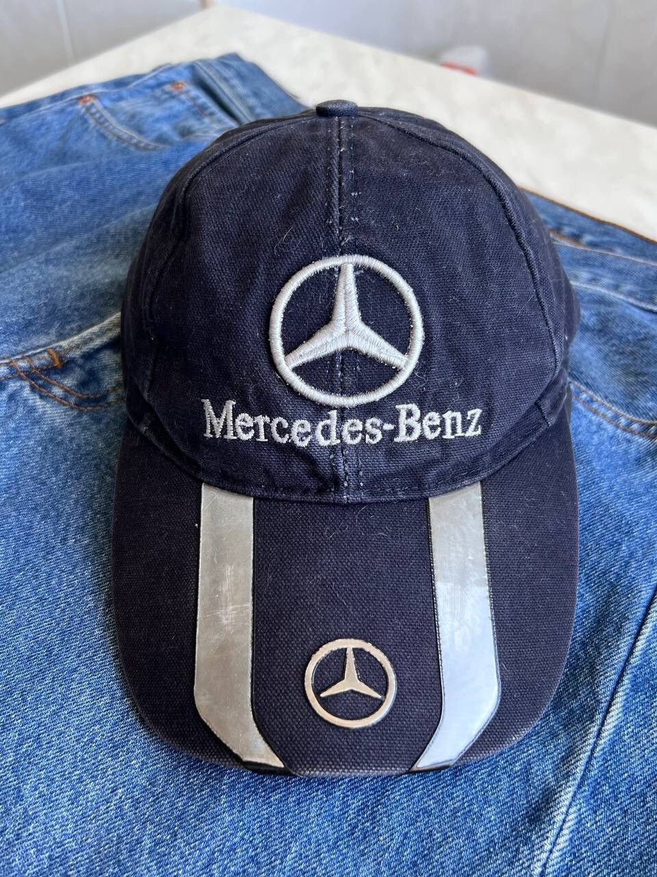 Mercedes-Benz Vintage Mercedes Benz Reflective Cap 90s navy Size ONE SIZE - 1 Thumbnail