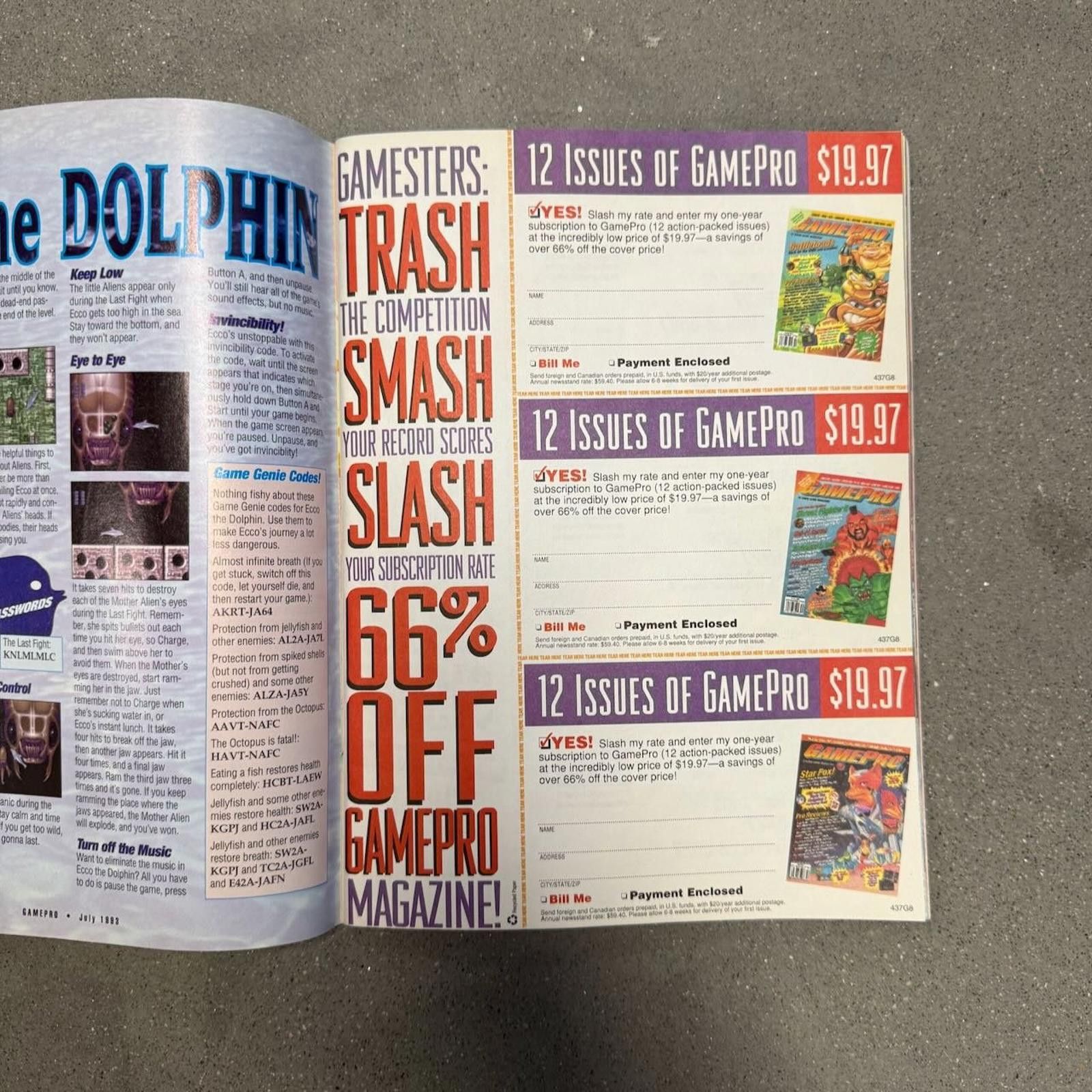 Designer Vtg GamePro Magazine July 1993 Street Fighter Mortal Kombat Size ONE SIZE - 11 Thumbnail