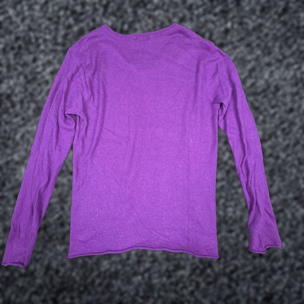 Vintage ATM Cashmere Sweater Women's XL Purple V-Neck Pullover Long Sleeve Knit 100% Cashmere Womens XL Purple V-Neck Sweater Size XL / US 12-14 / IT 48-50 - 1 Thumbnail