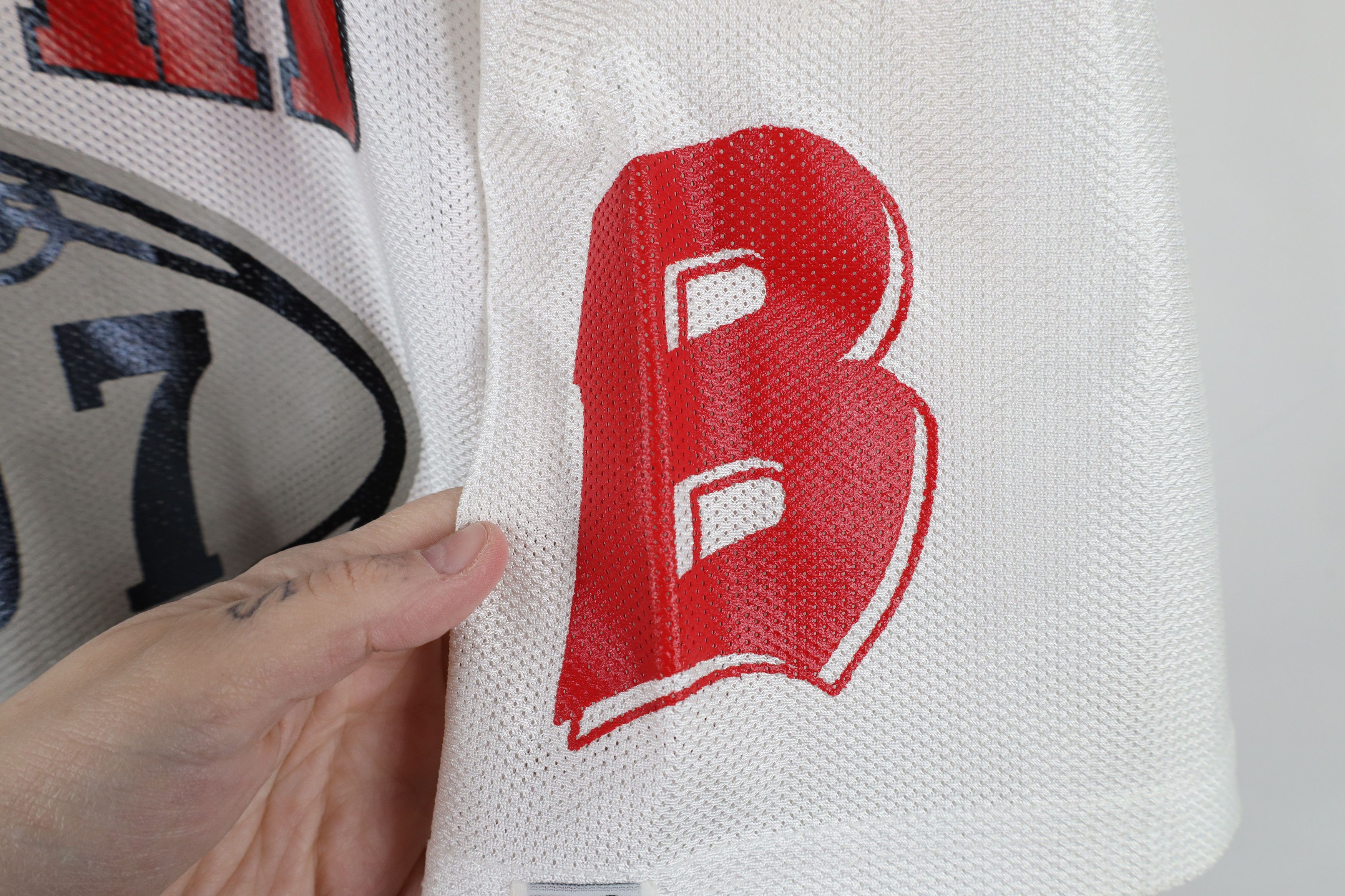 Vintage Vintage 90s Bedford Football Mesh Football Jersey White USA Size US XL / EU 56 / 4 - 5 Thumbnail