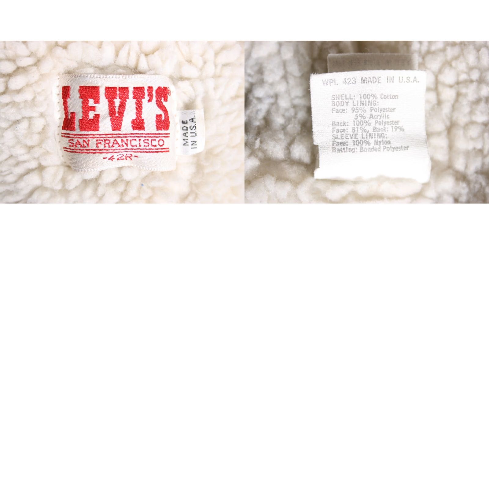 Levi's VINTAGE LEVI'S Denim Jacket Sherpa Lined Snap Button Blue 42R Men Jeans Jacket Coat Sz. 42R Size US 42 / EU 58 - 9 Thumbnail