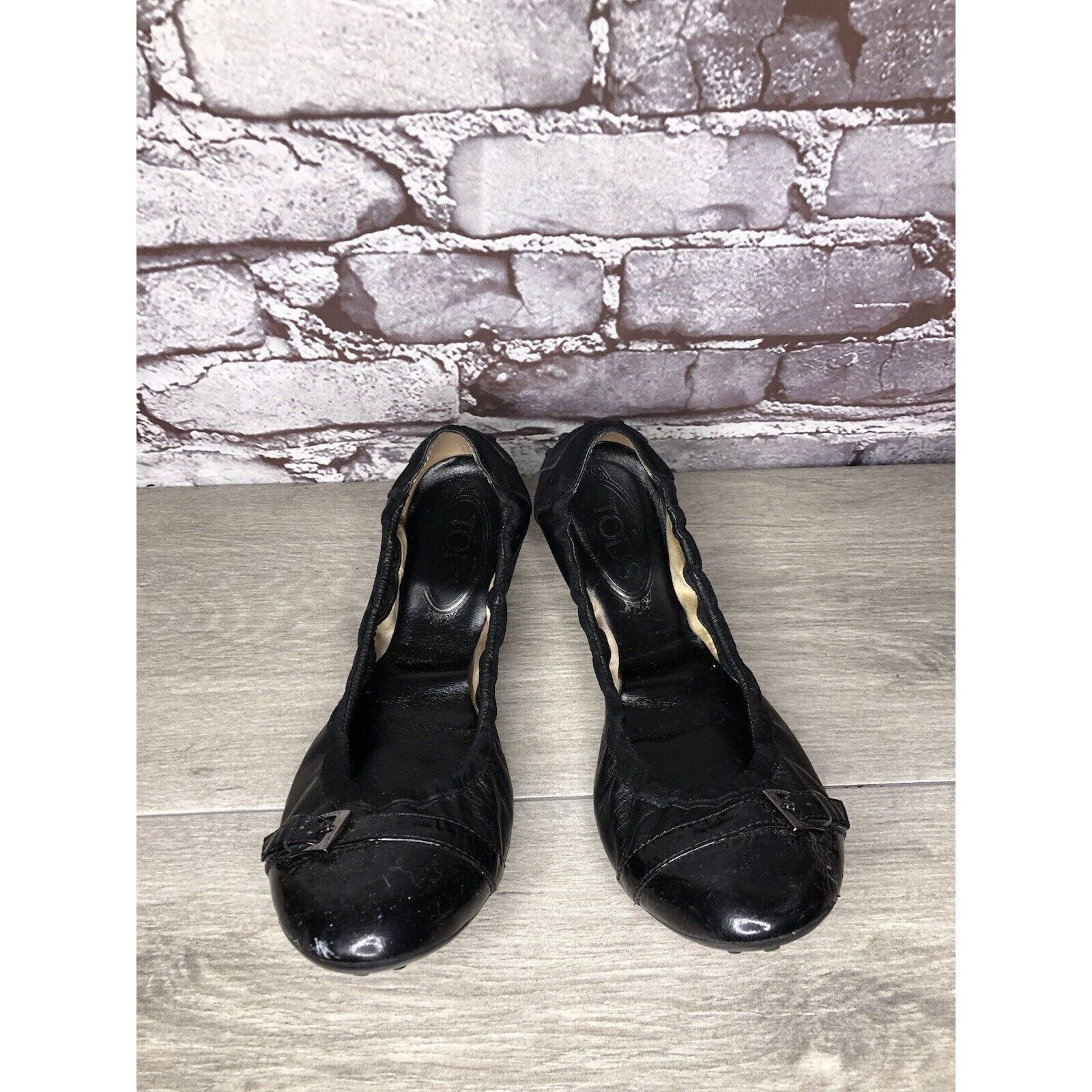 Tod's Tod's Black Leather Cap Toe Buckle Ballerina Ballet Flats Wo Size US 10 / IT 40 - 16 Thumbnail