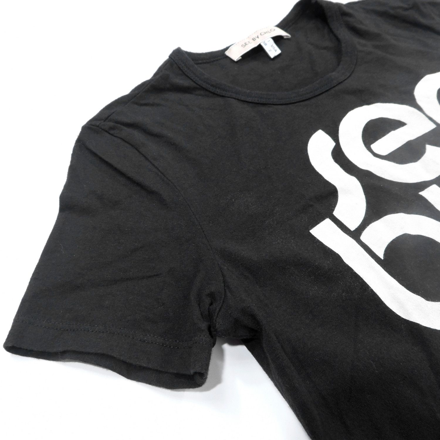 Chloe SEE BY CHLOÉ BIG TYPE LOGO T-SHIRT Size XS / US 0-2 / IT 36-38 - 12 Thumbnail