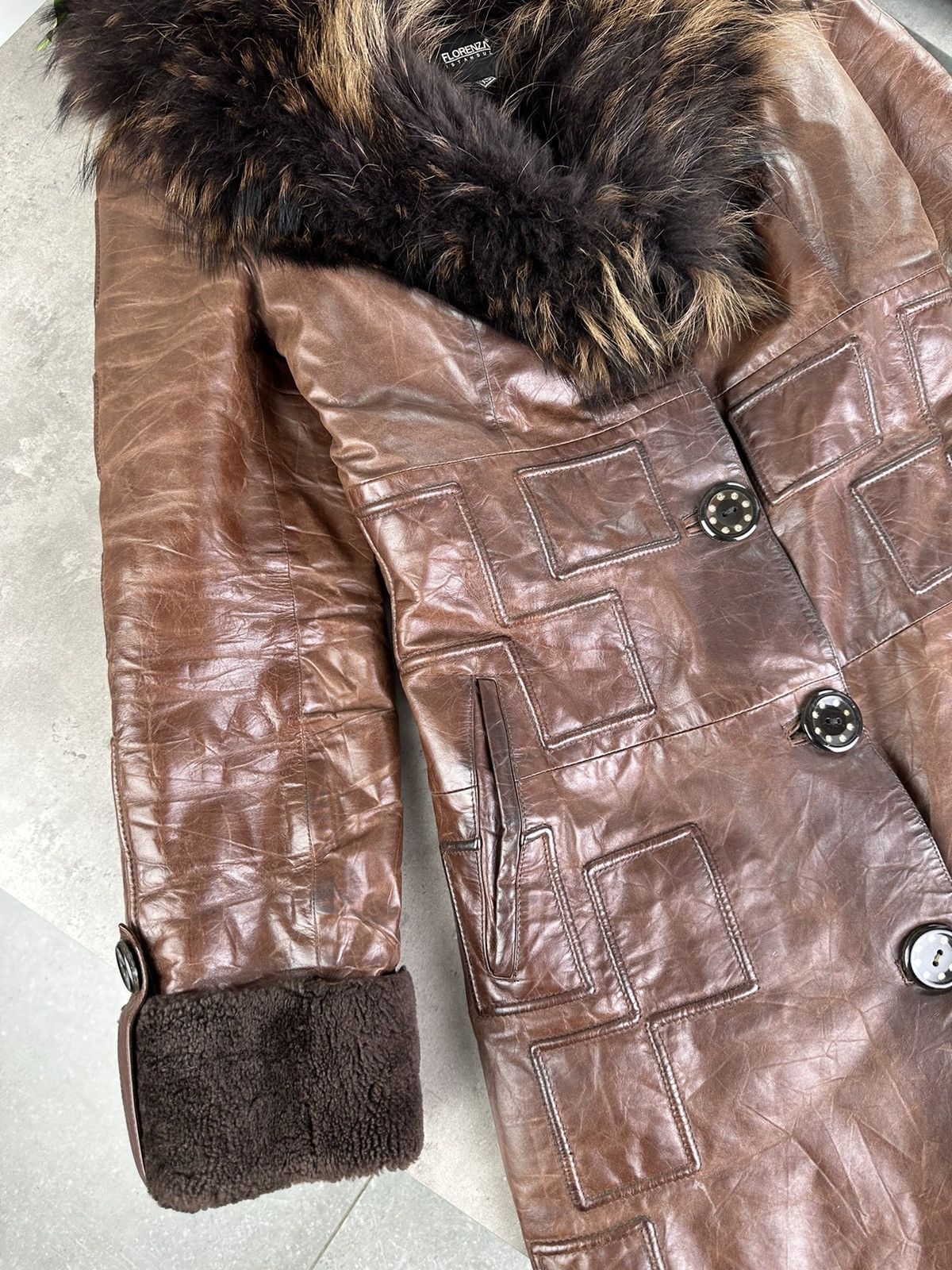 Japanese Brand Vintage Leather Coat Size XS / US 0-2 / IT 36-38 - 4 Thumbnail