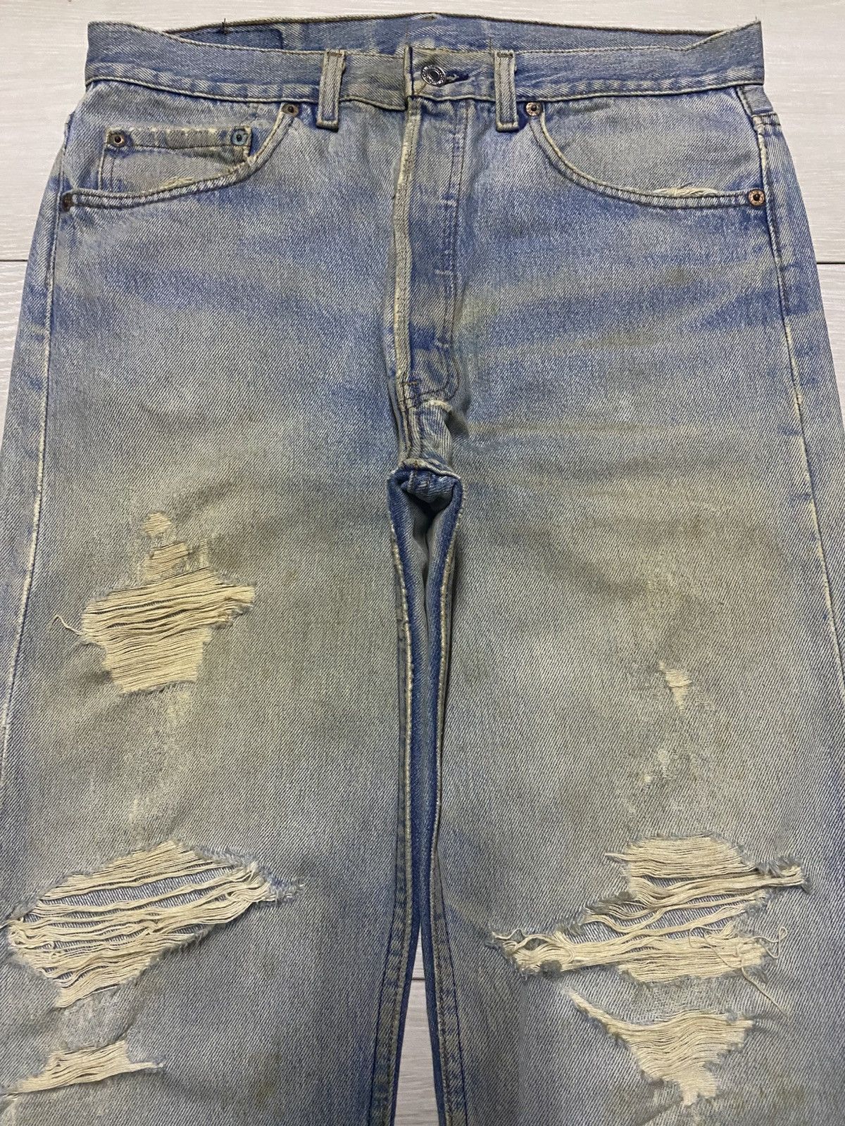 Levi's Vintage Levis 501xx 90s Grunge Distressed Jeans Size US 32 / EU 48 - 3 Thumbnail