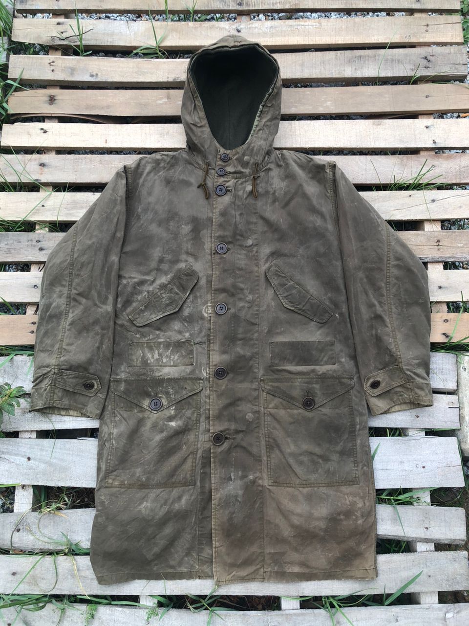 Polo Ralph Lauren Vintage Polo Ralph Lauren Waxed Coat Jacket Size US M / EU 48-50 / 2 - 1 Thumbnail
