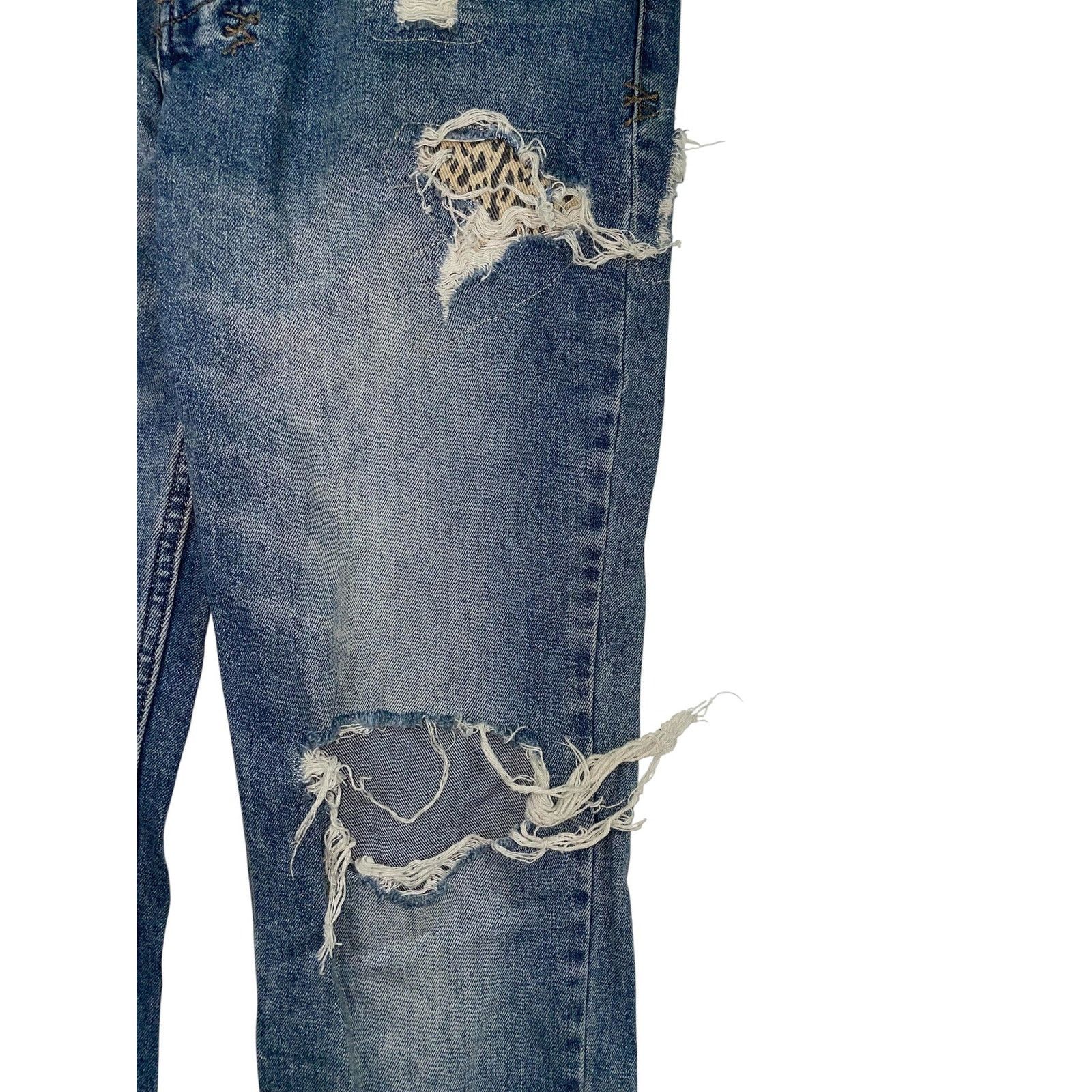 Ksubi Ksubi Light Wash Cheetah Patch Jeans Size US 33 - 3 Thumbnail