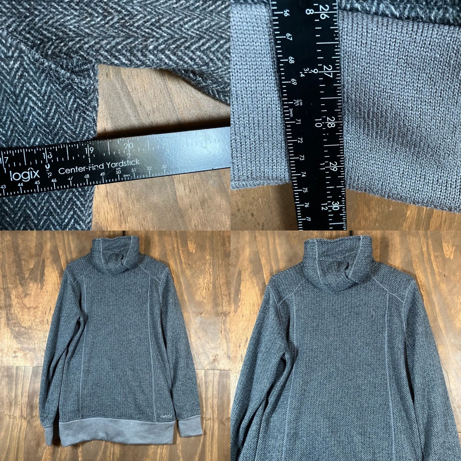 Vintage Cabela's Womens Jacket Gray Herringbone Fleece Hooded Long Sleeve Mid-Length Warmth M Size M / US 6-8 / IT 42-44 - 8 Thumbnail