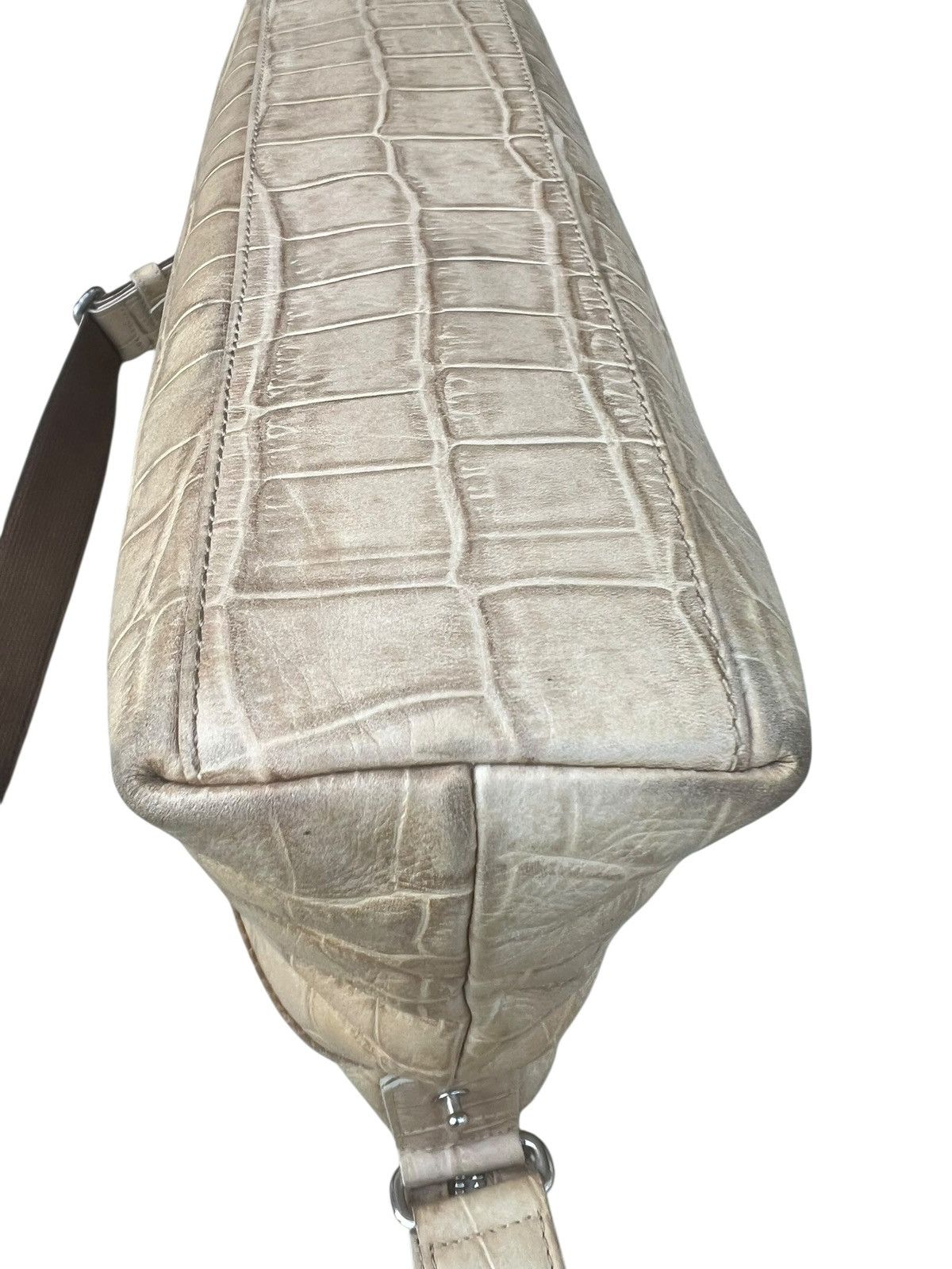 Leather COTO Japan Patina Embossed Crocodile All Leather Sling Bag Size ONE SIZE - 11 Thumbnail