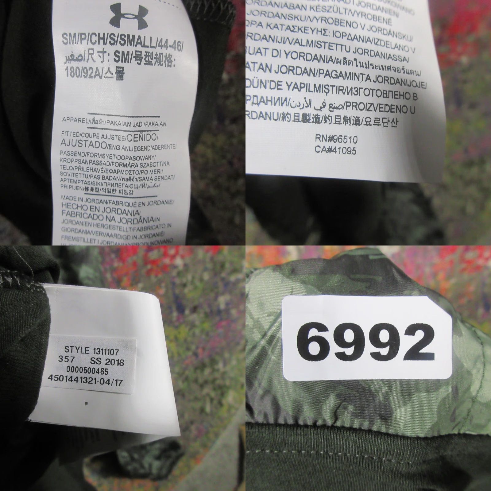 Under Armour Under Armour Hooded Windbreaker Men S Camouflage 1/2 Zip Stretch Anorak Jacket, Green, XS? Size US S / EU 44-46 / 1 - 8 Thumbnail