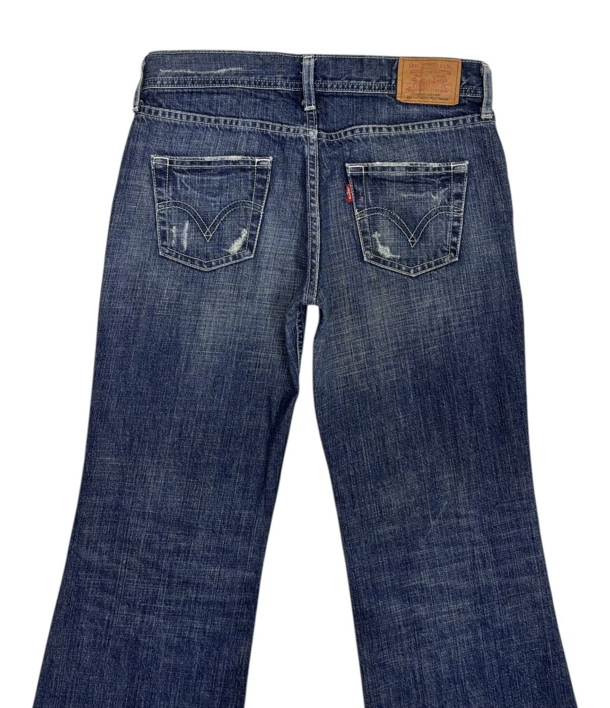 If Six Was Nine × Levi's Vintage Levis 90s Flared Jeans Bootcut Distressed Denim Jean Size 30" / US 8 / IT 44 - 6 Thumbnail