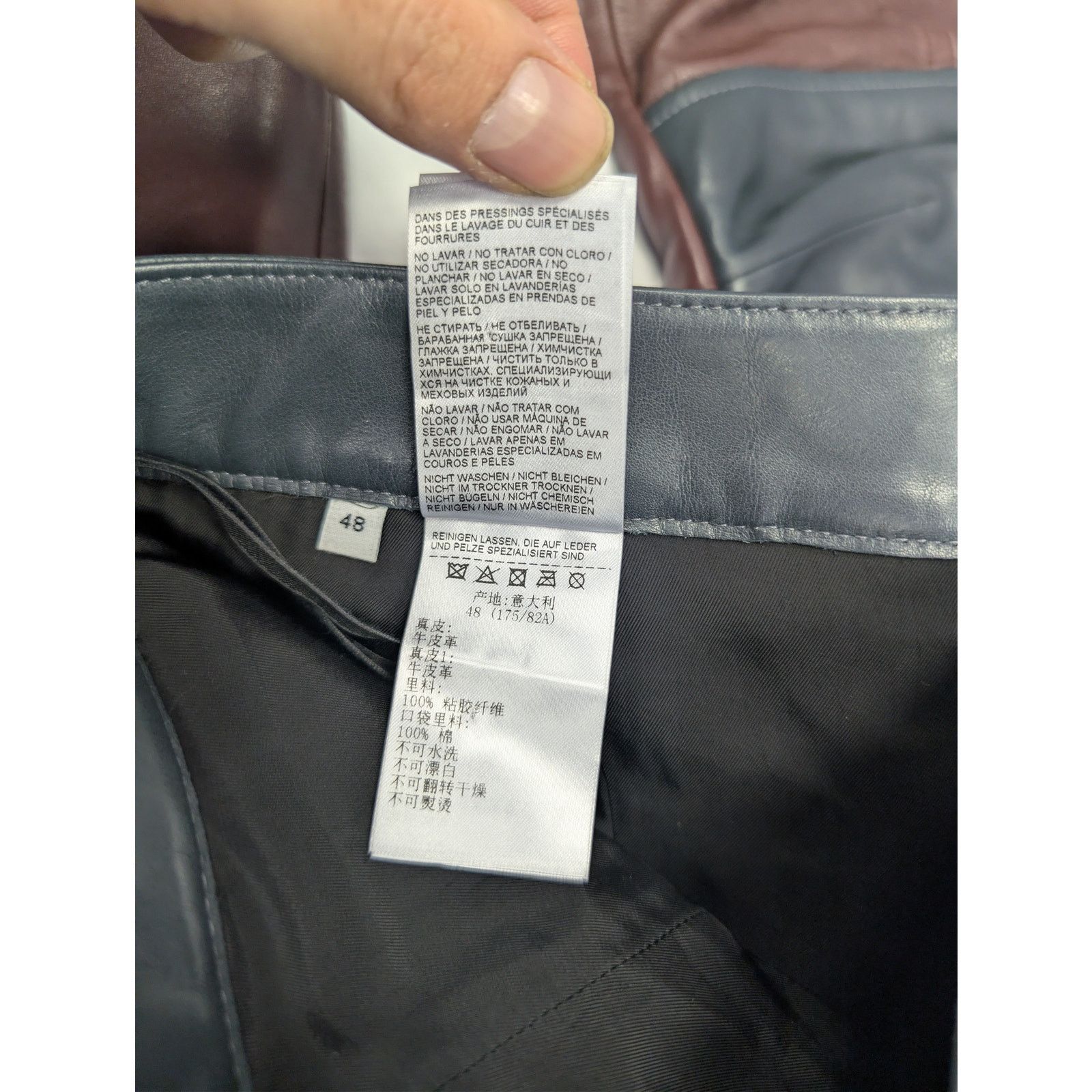 Bottega Veneta o1rshd1 Leather Biker Pants Natural Calf Pants Size US 32 / EU 48 - 18 Thumbnail