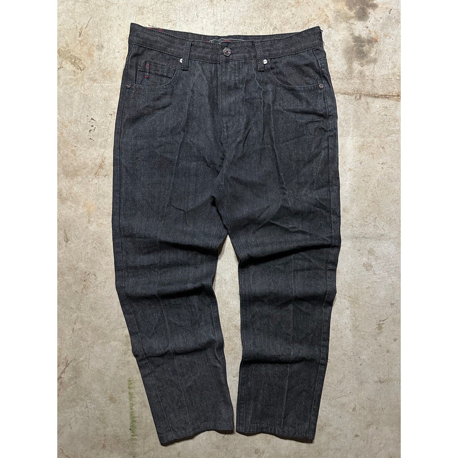 Southpole × Vintage Y2K Southpole Black Denim Jeans 36 Dark Wash Hip Hop Baggy Size US 36 / EU 52 - 2 Thumbnail