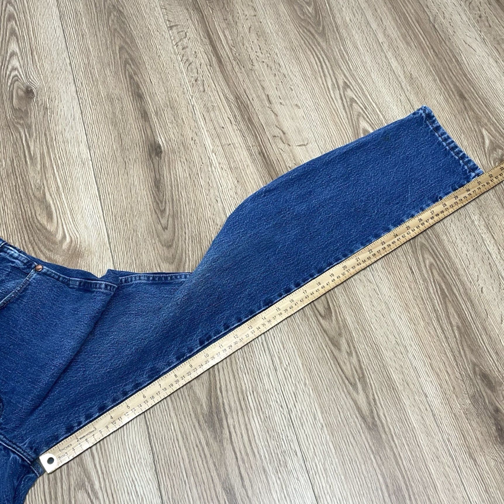 Wrangler VINTAGE Wrangler Jeans Men 30x32 Denim Pants Western Cowboy Work Blue Straight Denim Size US 30 / EU 46 - 7 Thumbnail