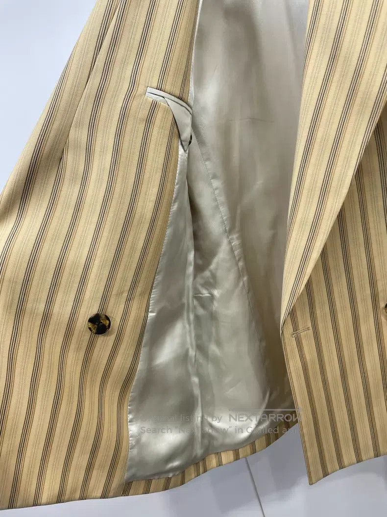 Acne Studios Acne Studios Yellow Striped Suit Jacket Size XXS / US 00 / IT 34 - 6 Thumbnail