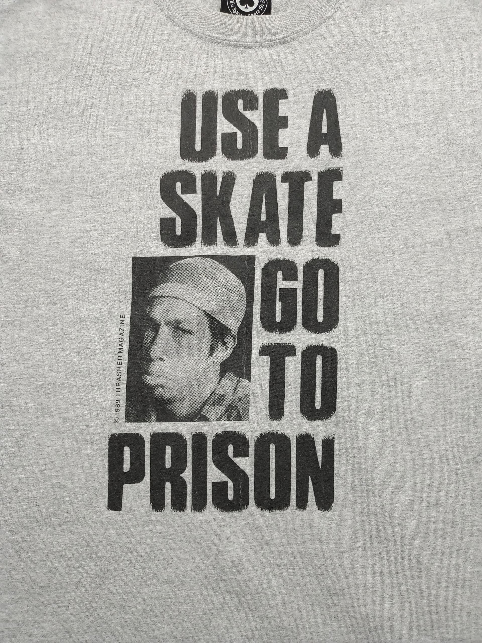 Girl Skateboards × Thrasher × Vintage VINTAGE Y2K TRASHER MARK GONZALES USE SKATE GO TO PRISON Size US S / EU 44-46 / 1 - 3 Thumbnail
