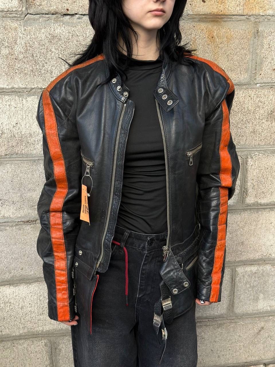 Leather VTG 60-70 Harro Moto Racing Jacket Size L- XL Distressed Size US L / EU 52-54 / 3 - 3 Thumbnail
