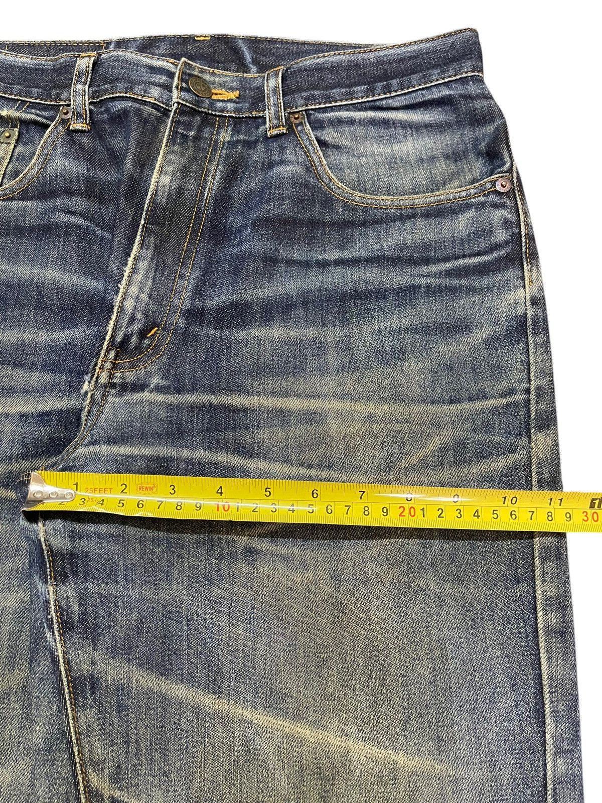 14th Addiction Vintage Japanese Brand Blue Faded Wash Style Baggy Jeans Size US 31 - 14 Thumbnail