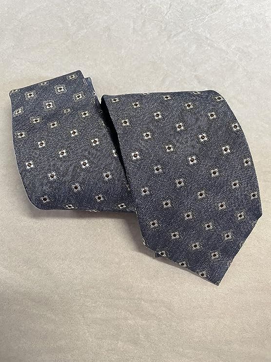Ermenegildo Zegna Blue Geometric Silk Tie