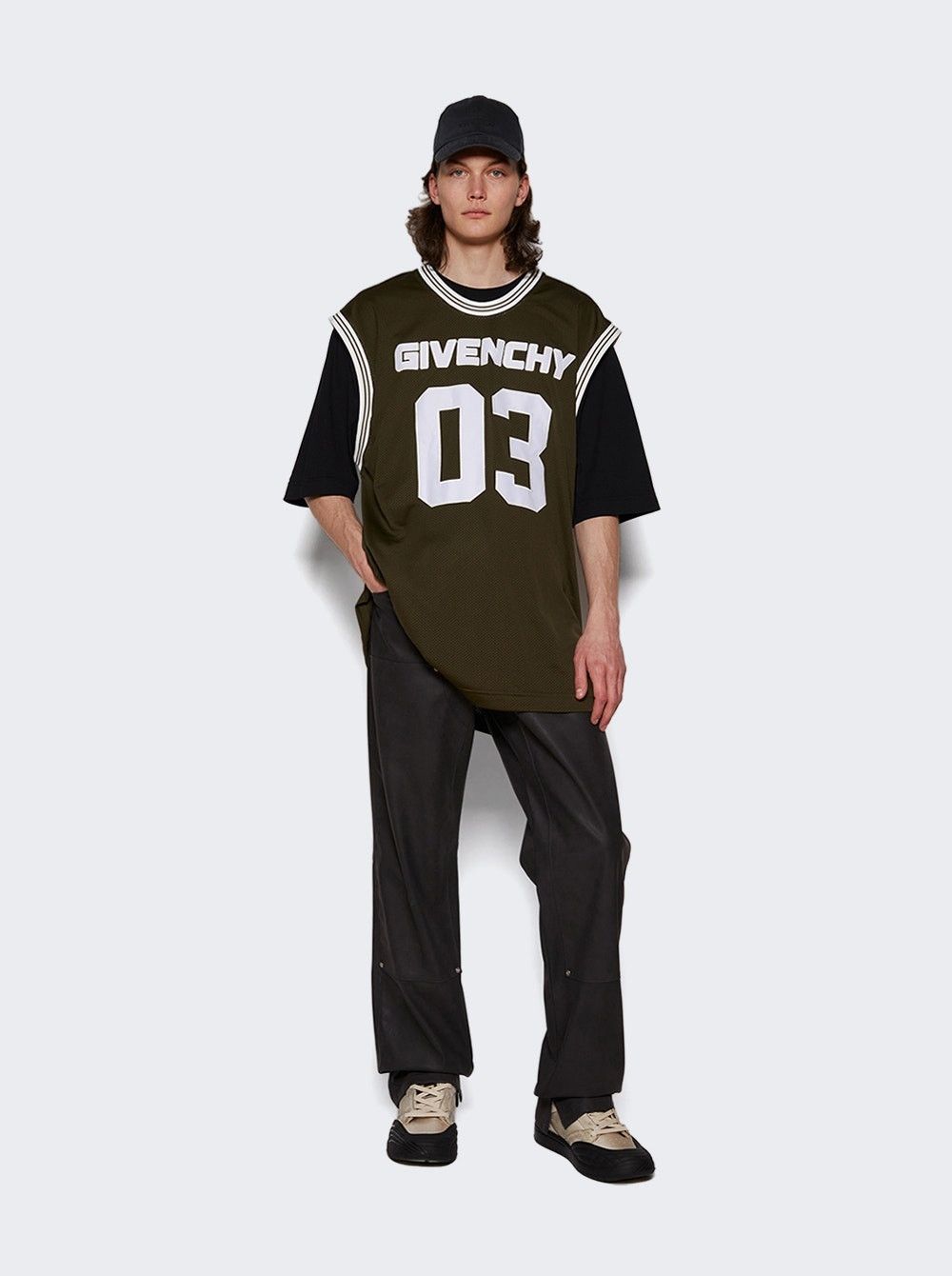 Givenchy o1w1db10325 Casual Fit-T Shirt in Black/Khaki Size US L / EU 52-54 / 3 - 3 Thumbnail
