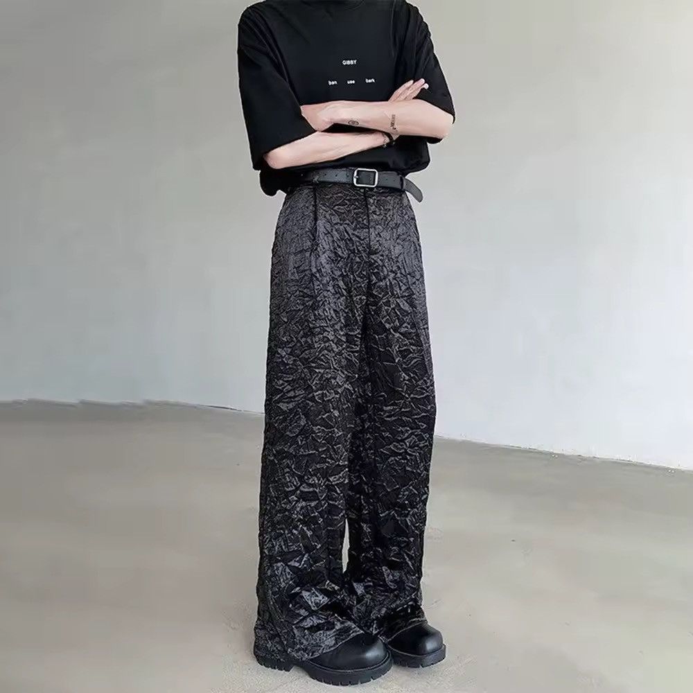 Other Pleated Shiny Casual Streetwear Grunge Old Money Pants Size US 32 / EU 48 - 2 Thumbnail