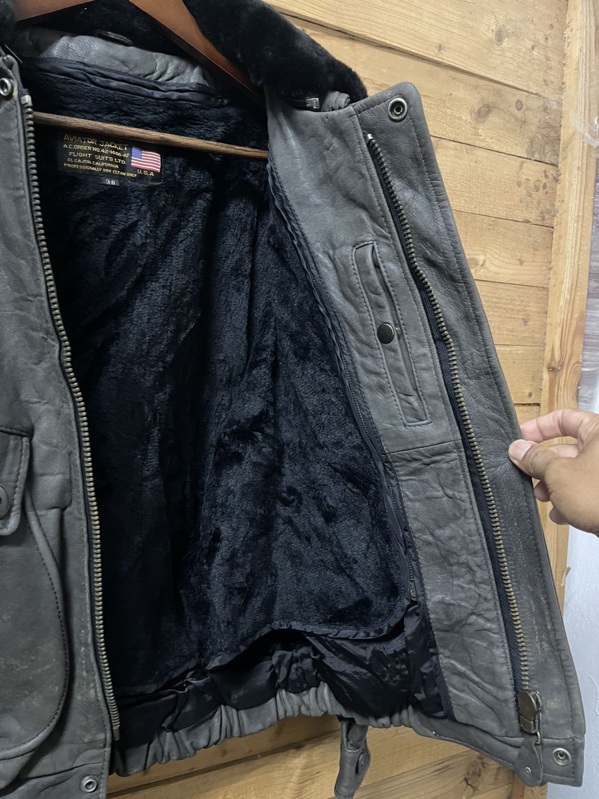 Vintage Vintage u.s armed forces aviator leather jacket Size US M / EU 48-50 / 2 - 7 Thumbnail