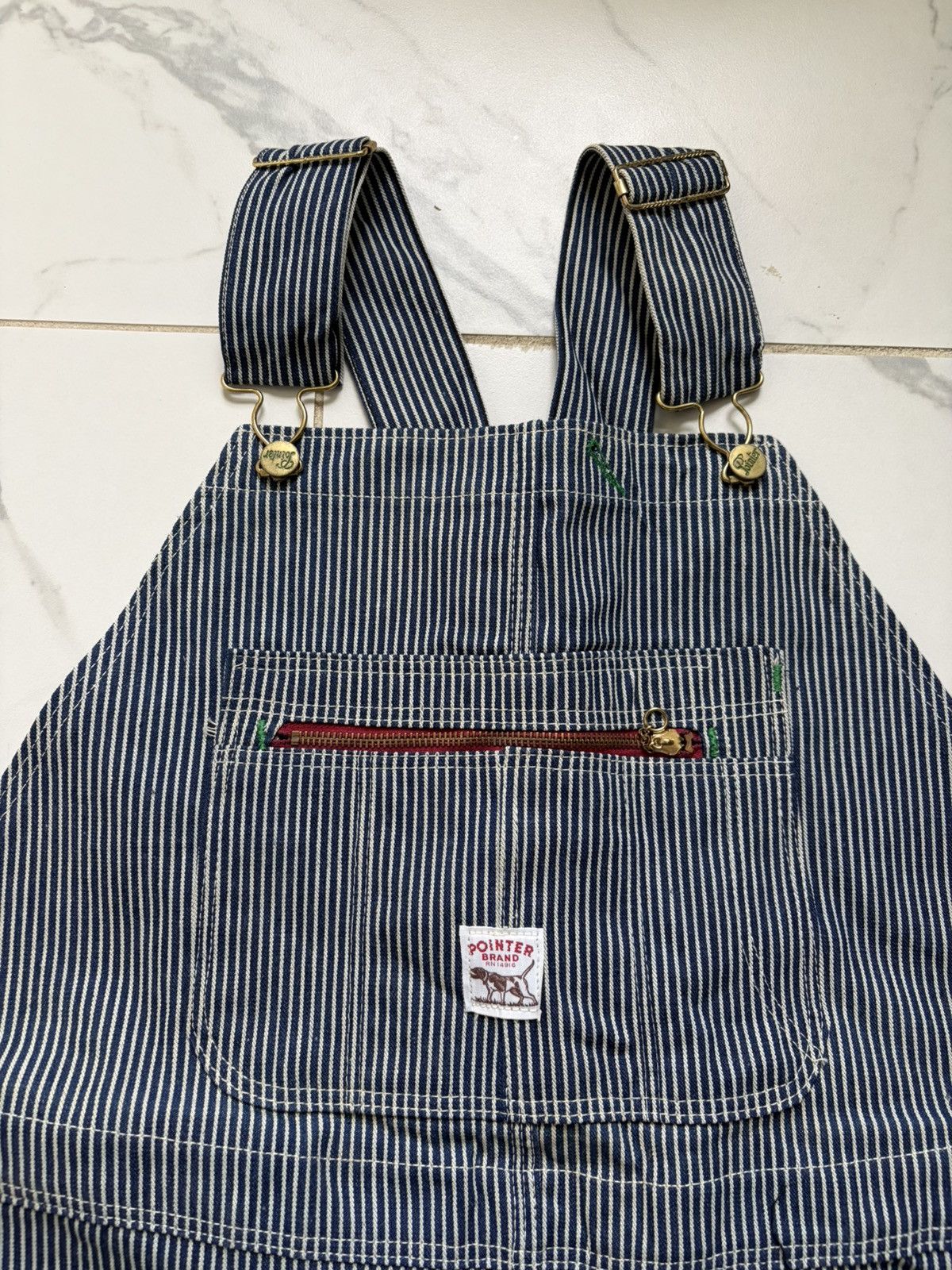 Pointer Vintage 1950s 50s Pointer Brand Hickory Stripes Overalls DS Size US 44 / EU 60 - 4 Thumbnail