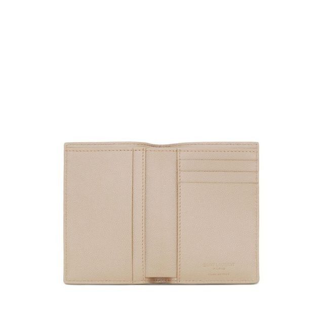 Saint Laurent Paris o1b1hav110225 668726 Size: OS / Credit Card Wallet in Beige Size ONE SIZE - 3 Thumbnail