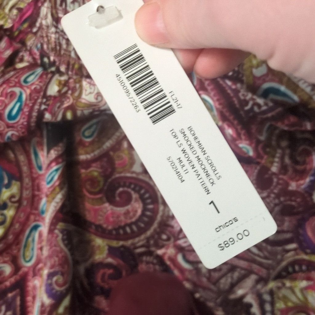 Chicos Chicos Bohemian Scrolls Mock Neck Woven Print Size 1 Size M / US 6-8 / IT 42-44 - 7 Thumbnail