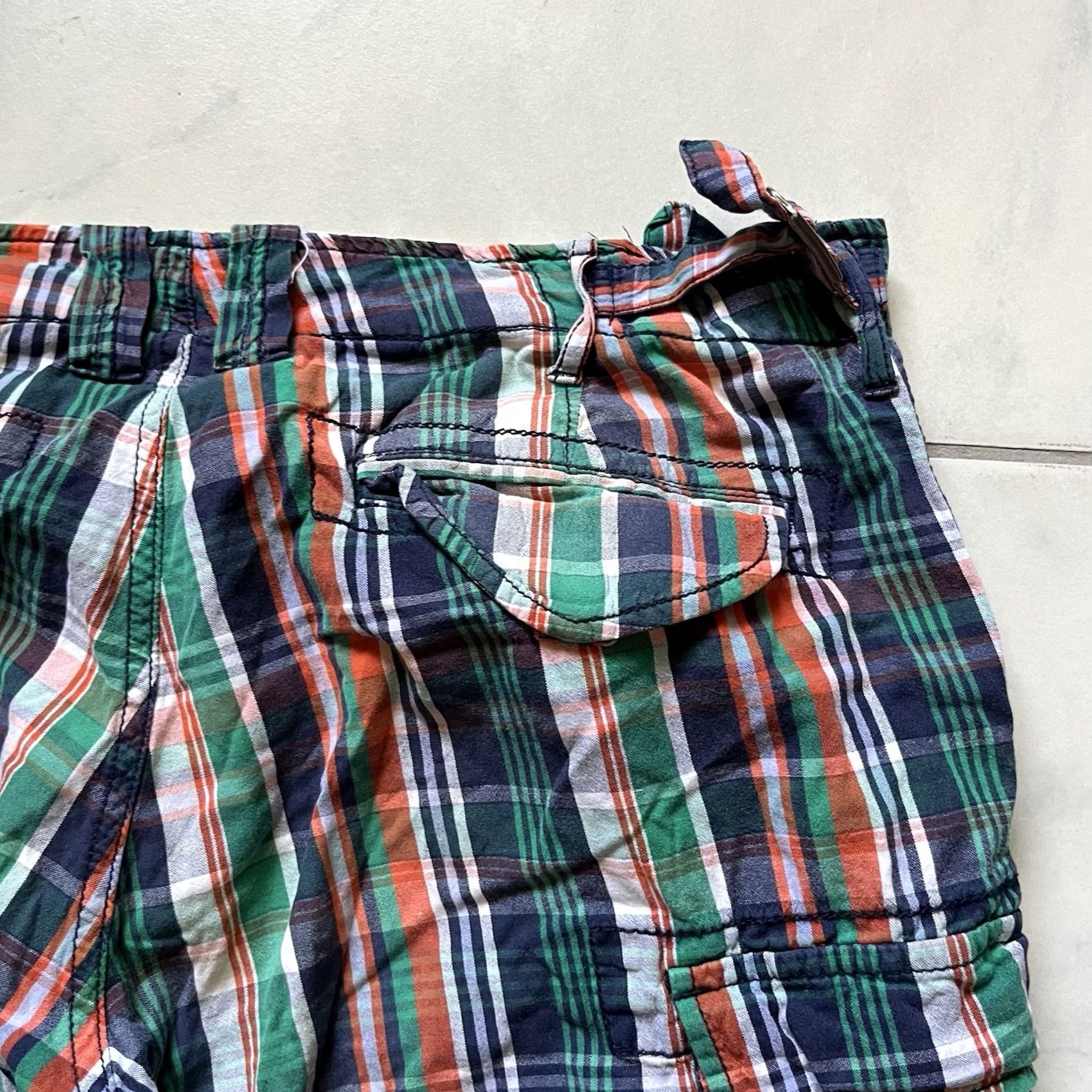 Polo Ralph Lauren Polo Ralph Lauren Cargo Shorts 36 Blue Green Mens Cotton Tennis Golf Cargo Pocket Plaid Multicolor Size US M / EU 48-50 / 2 - 7 Thumbnail