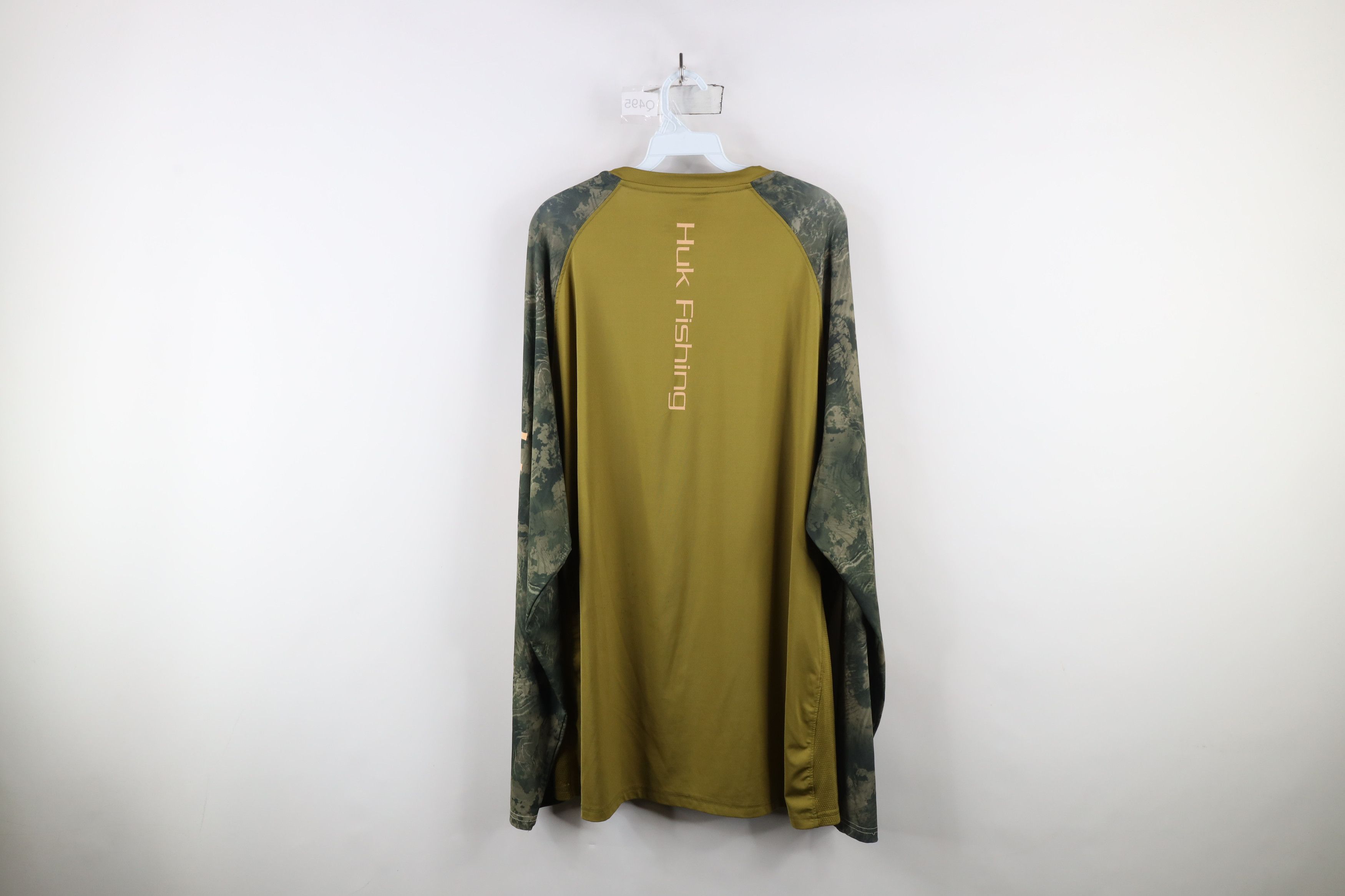 Vintage Huk Fishing Spell Camouflage Tech Long Sleeve T-Shirt Green Size US XXL / EU 58 / 5 - 13 Thumbnail