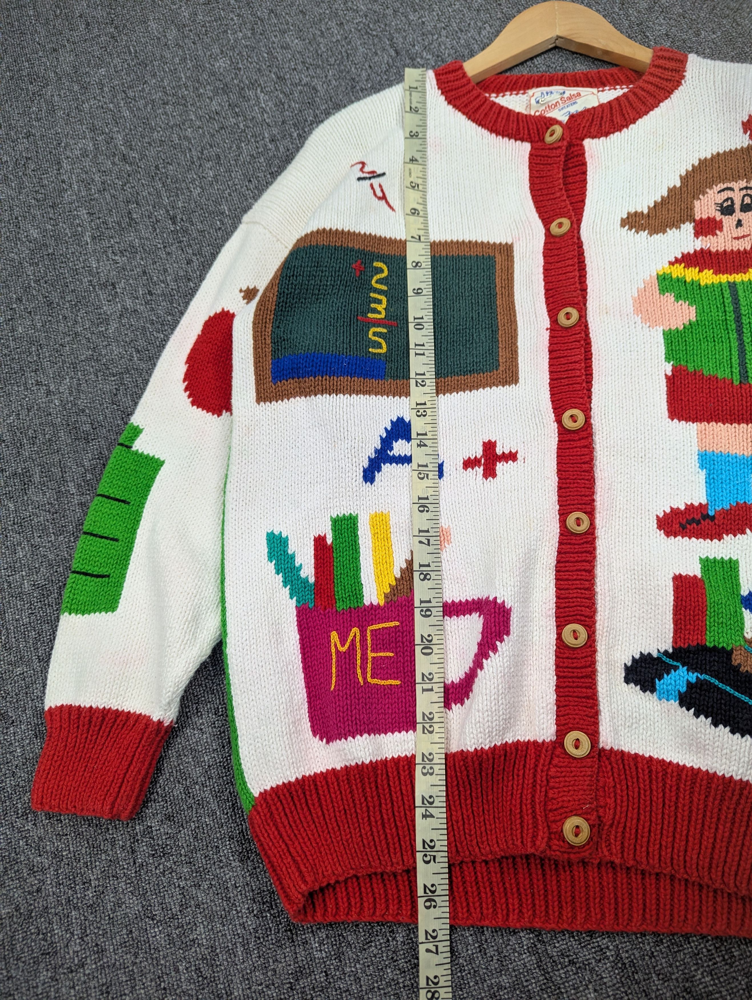 Vintage Vintage Cotton Salsa Cable Knit Art Of School Cardigan Size M / US 6-8 / IT 42-44 - 18 Thumbnail